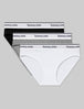 Women's Signature Cotton Bikini (3-Pack)::Black/Grey/White
