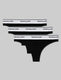 Women's Signature Cotton Thong (3-Pack)::Black