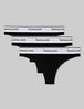 Women's Signature Cotton Thong (3-Pack)::Black