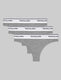 Women's Signature Cotton Thong (3-Pack)::Medium Heather Grey