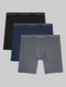 Ultra Soft Flex Mid-Length Boxer Brief 6" (3-Pack)::Black/Blue/Grey