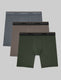 Ultra Soft Flex Mid-Length Boxer Brief 6" (3-Pack)::Grey/Falcon/Dark Olive