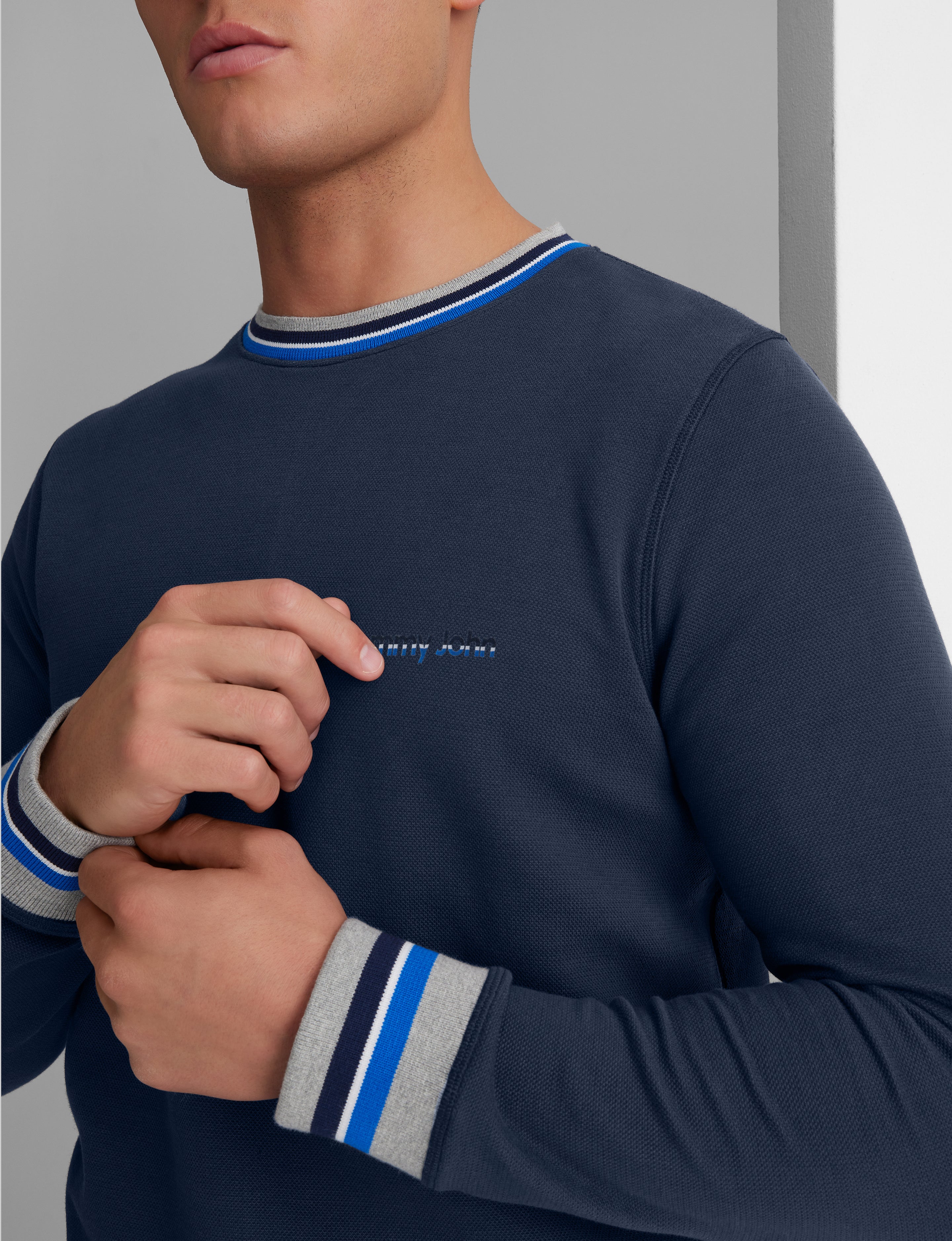 Varsity Stripe Crewneck Sweatshirt