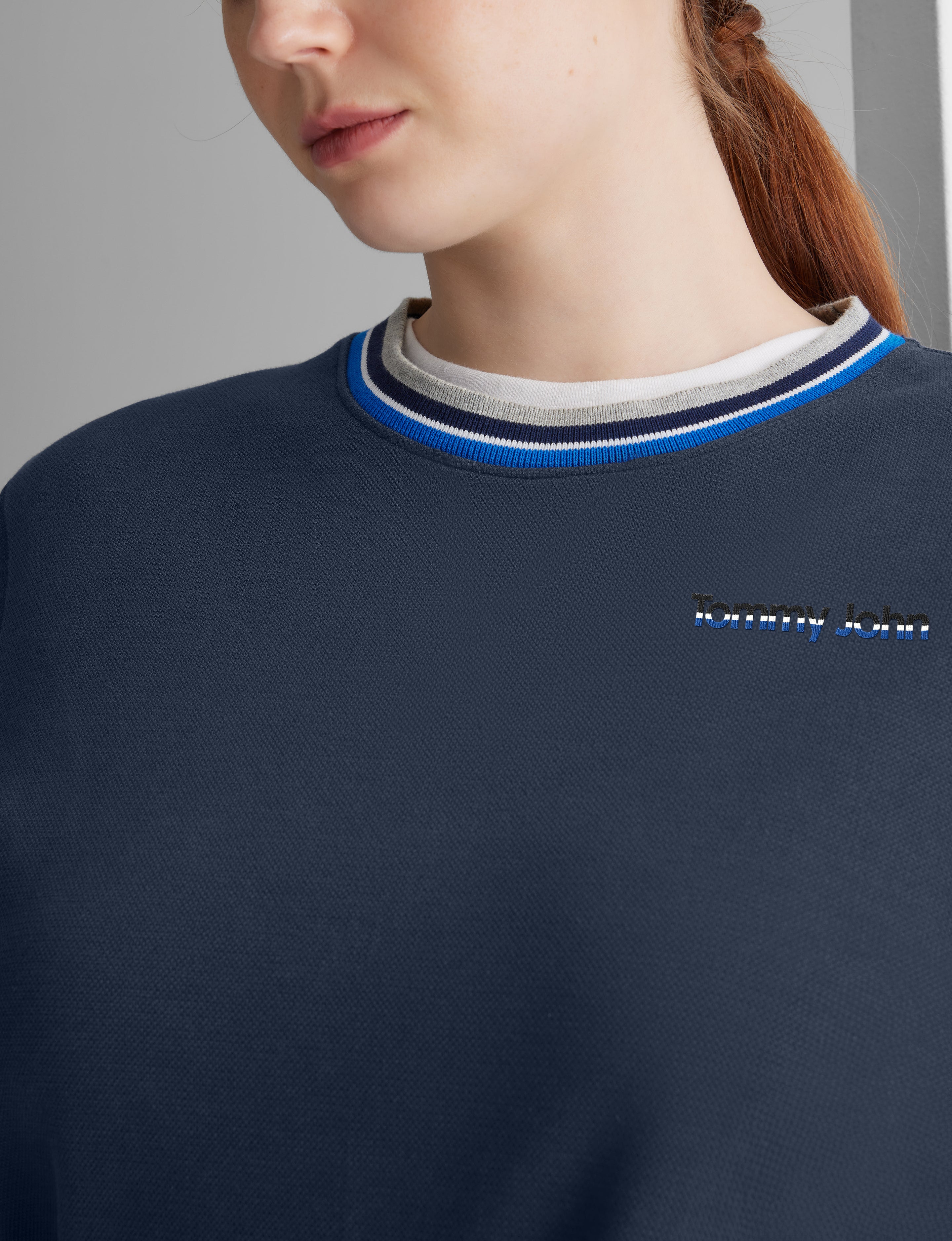 Varsity Stripe Crewneck Sweatshirt