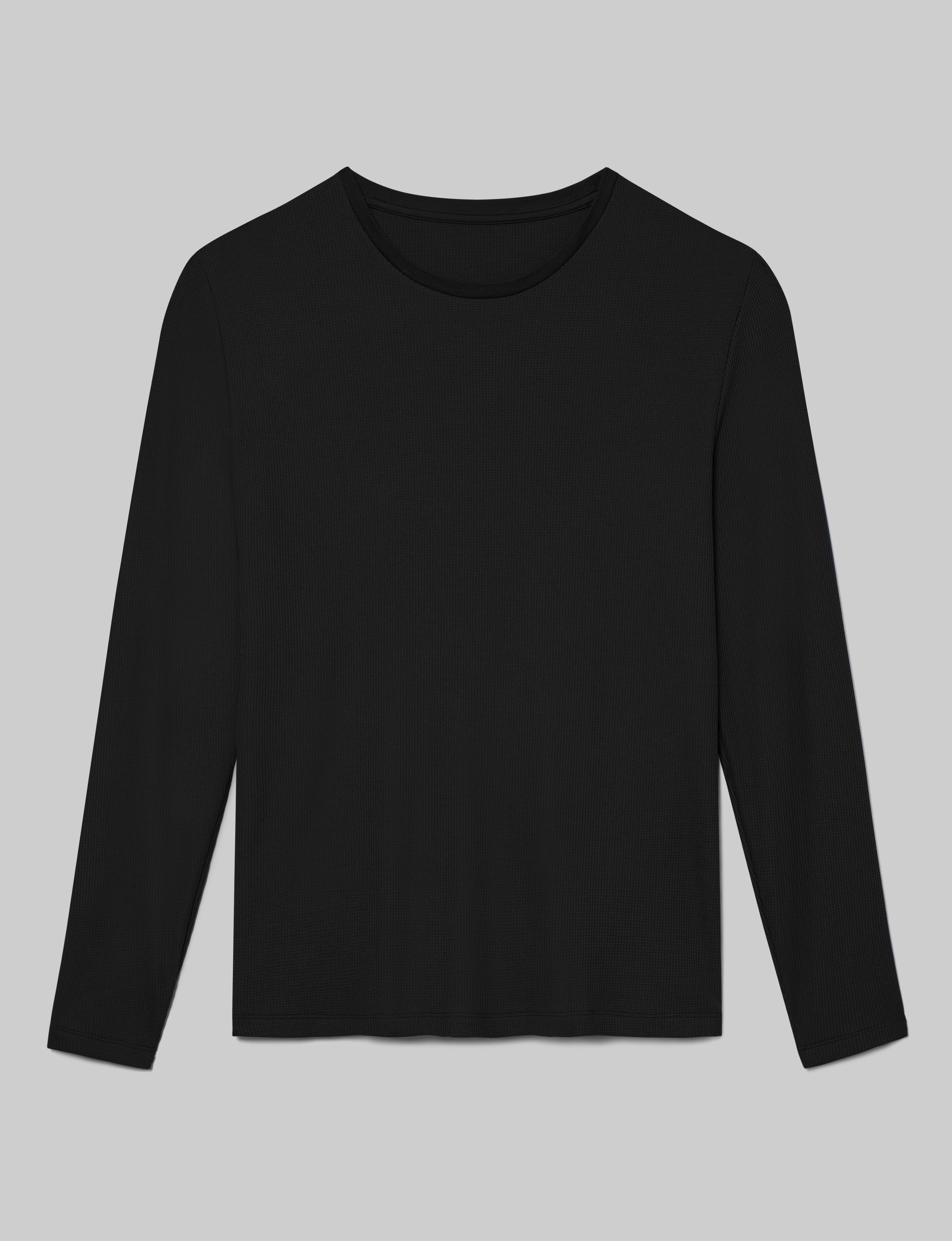 Waffle Long Sleeve Crew Neck