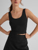 Women's 360 Movement Crop Tank::Black