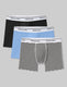 Signature Cotton Trunk 4" (3-Pack)::Black/Della Robbia/Stripe