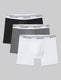 Signature Cotton Trunk 4" (3-Pack)::Black/Heather Grey/White