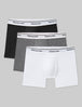 Signature Cotton Trunk 4" (3-Pack)::Black/Heather Grey/White
