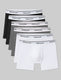 Signature Cotton Trunk 4" (6-Pack)::Black/Heather Grey/White