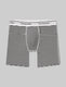 Signature Cotton Mid-Length Boxer Brief 6"::Black and White Stripe::Swatch