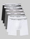 Signature Cotton Mid-Length Boxer Brief 6" (6-Pack)::Black/Heather Grey/White
