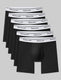Signature Cotton Mid-Length Boxer Brief 6" (6-Pack)::Black