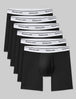 Signature Cotton Mid-Length Boxer Brief 6" (6-Pack)::Black
