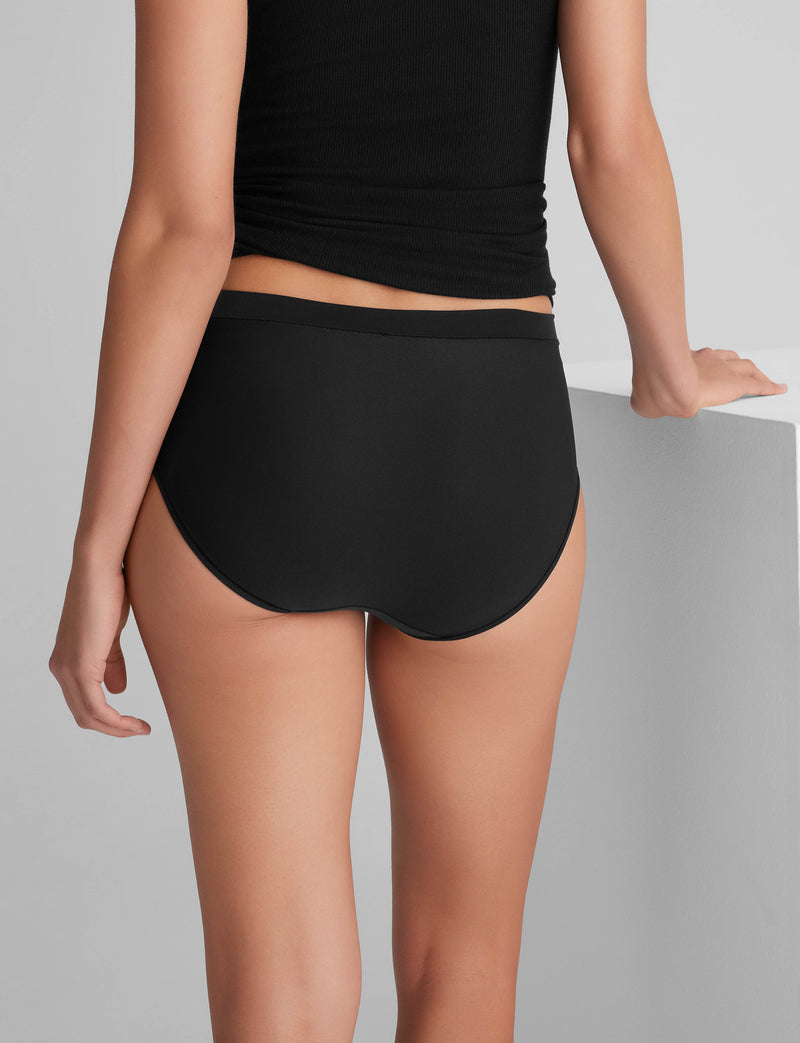 Women's One-Size High Rise Brief::Black
