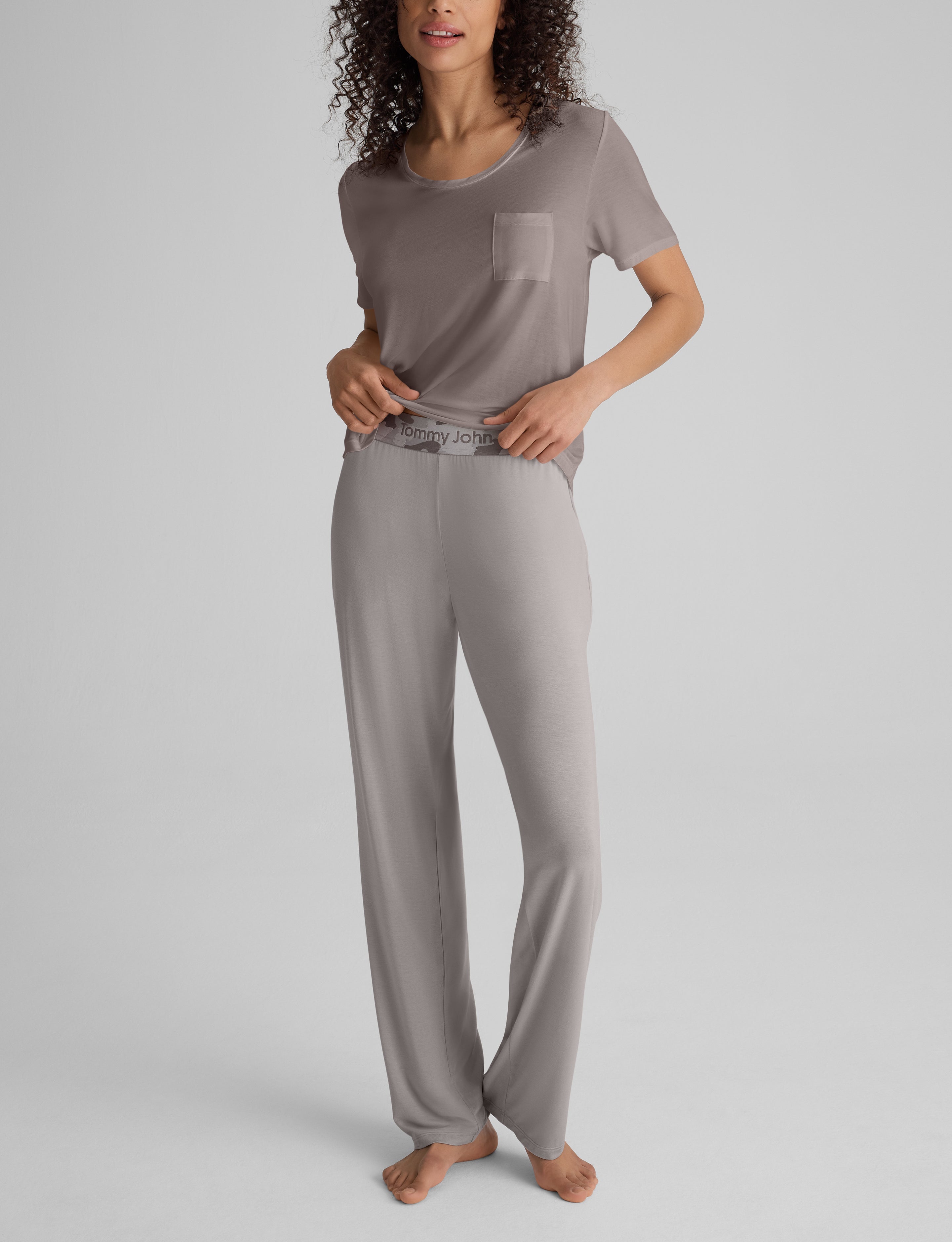 Women's Second Skin Sleep Pocket Tee & Pant Set