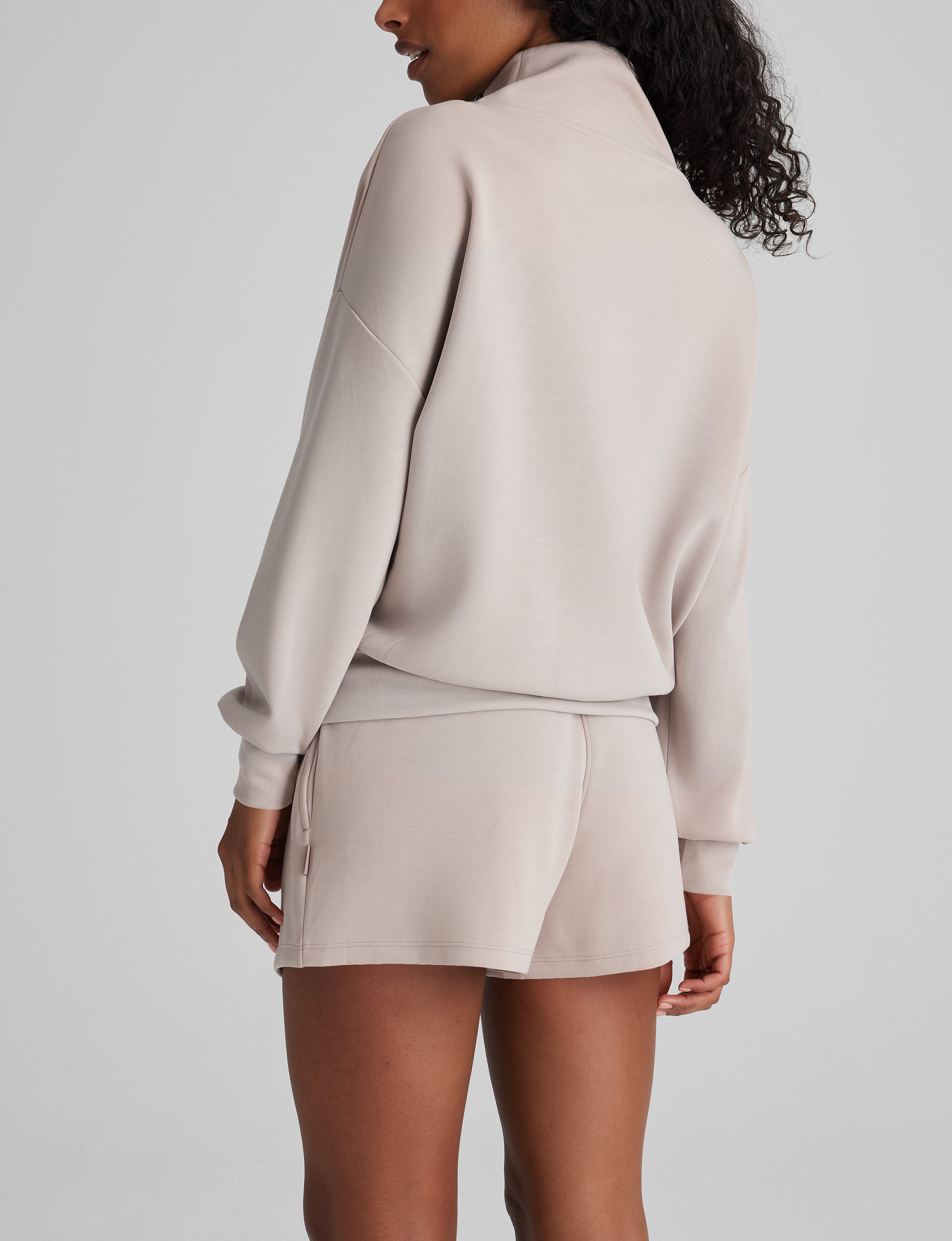 Women's Luxe Traveler Knit Quarter Zip & Short Set