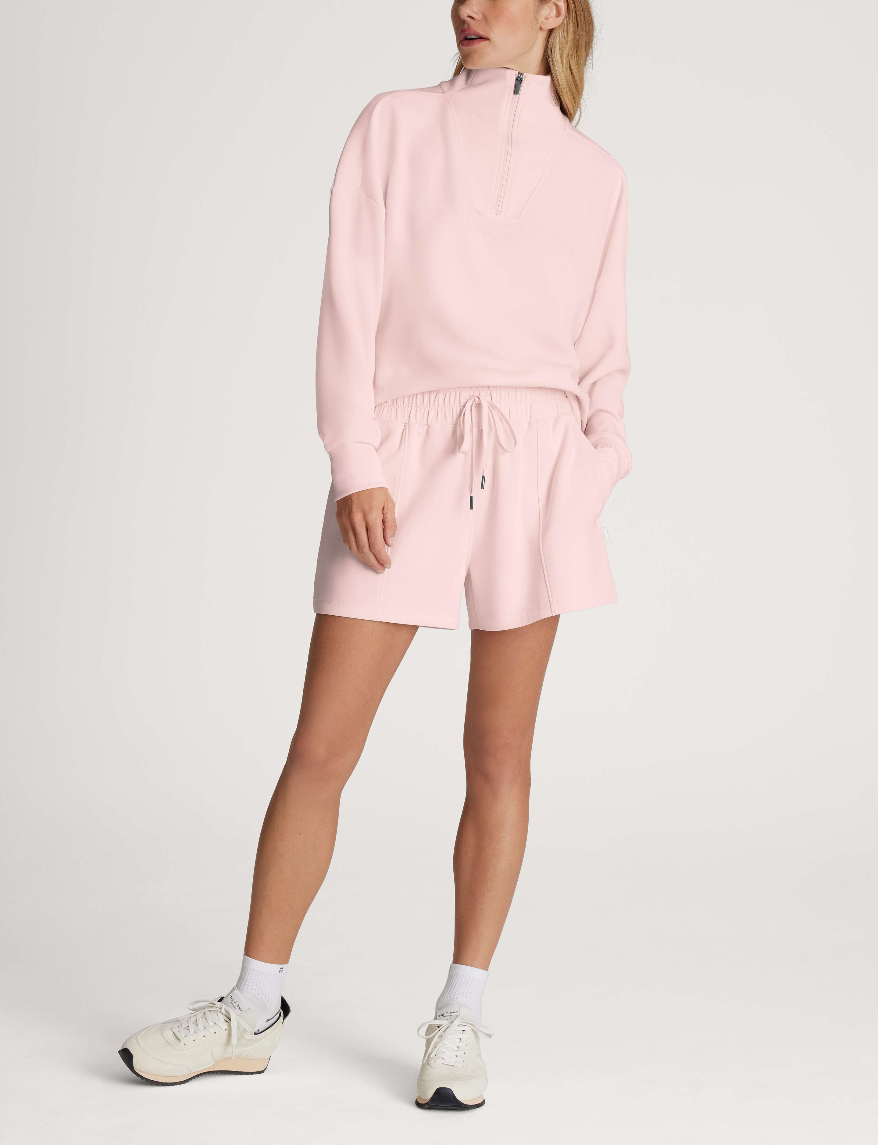 Women's Luxe Traveler Knit Quarter Zip & Short Set