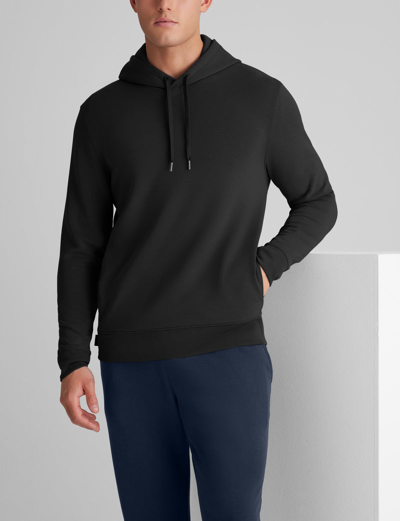 Luxe Traveler Knit Hoodie::Black