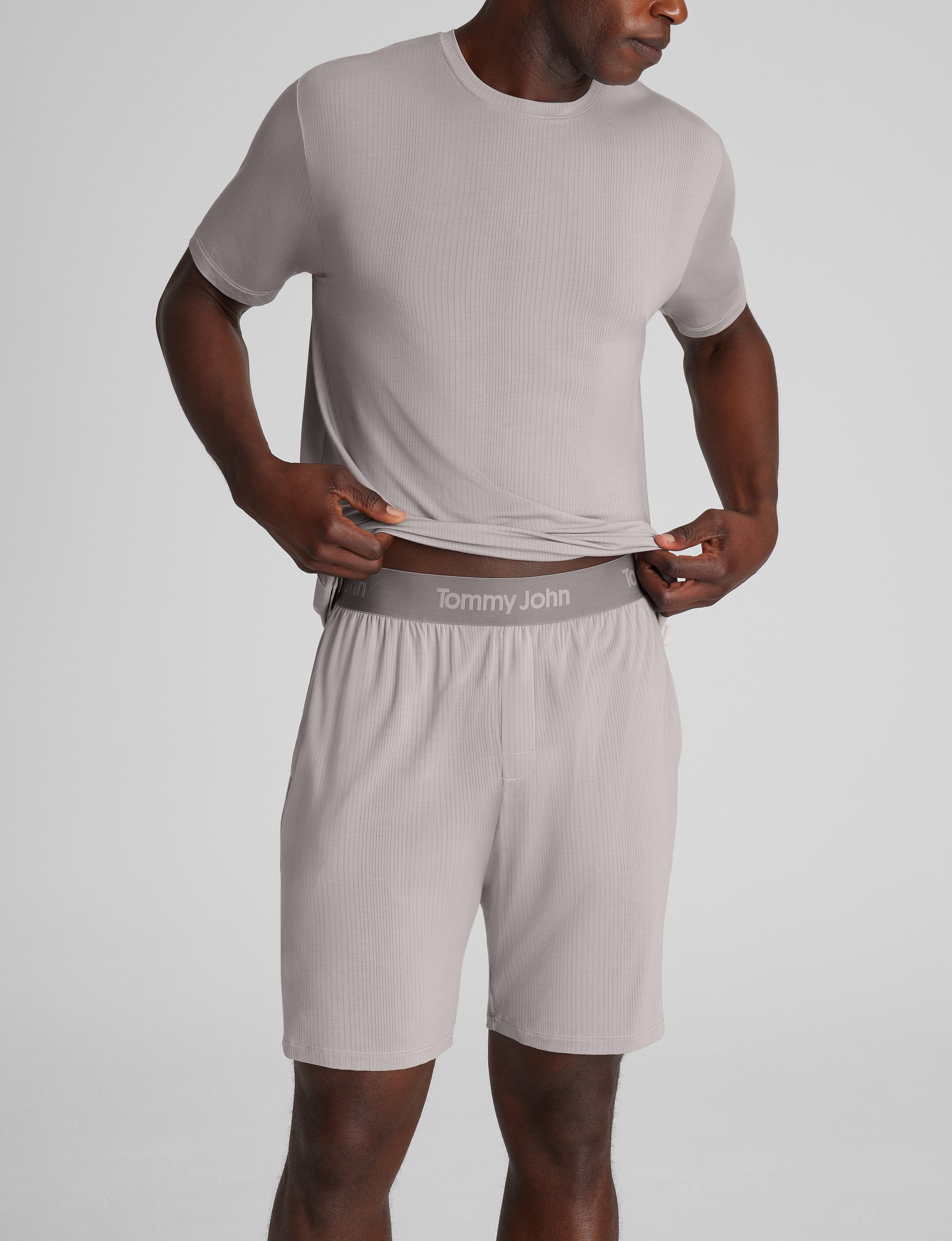 Second Skin Luxe Rib Sleep Tee & Short Set