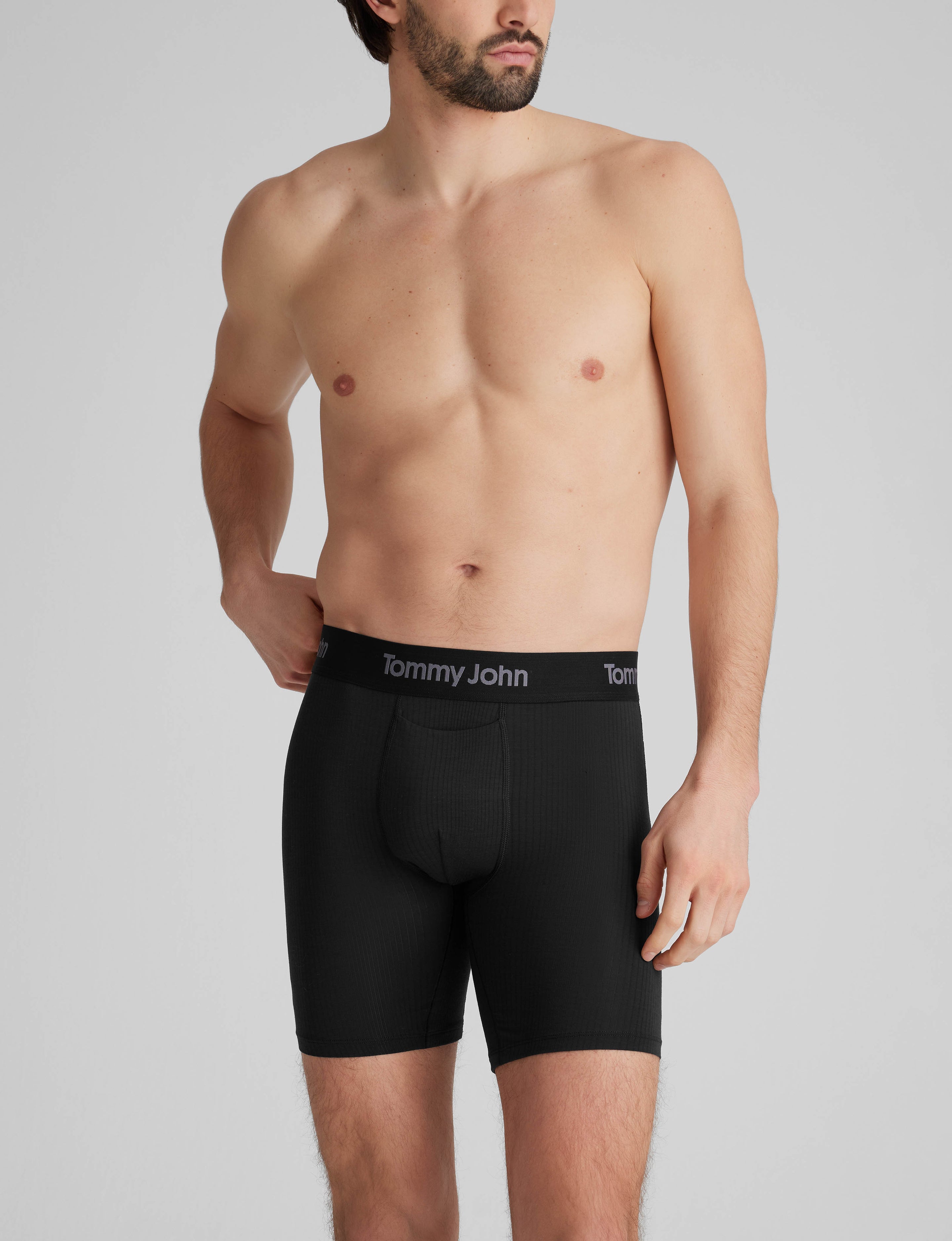 Second Skin Luxe Rib Mid-Length Boxer Brief 6"