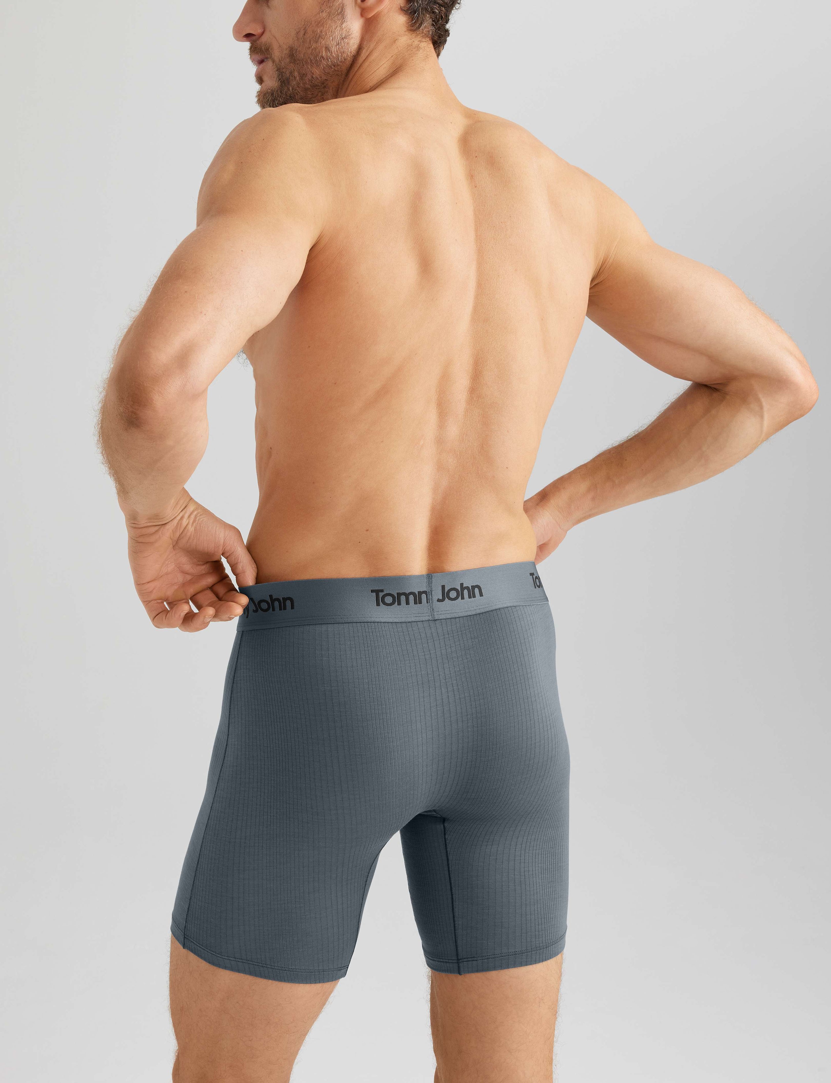 Second Skin Luxe Rib Mid-Length Boxer Brief 6" (3-Pack)