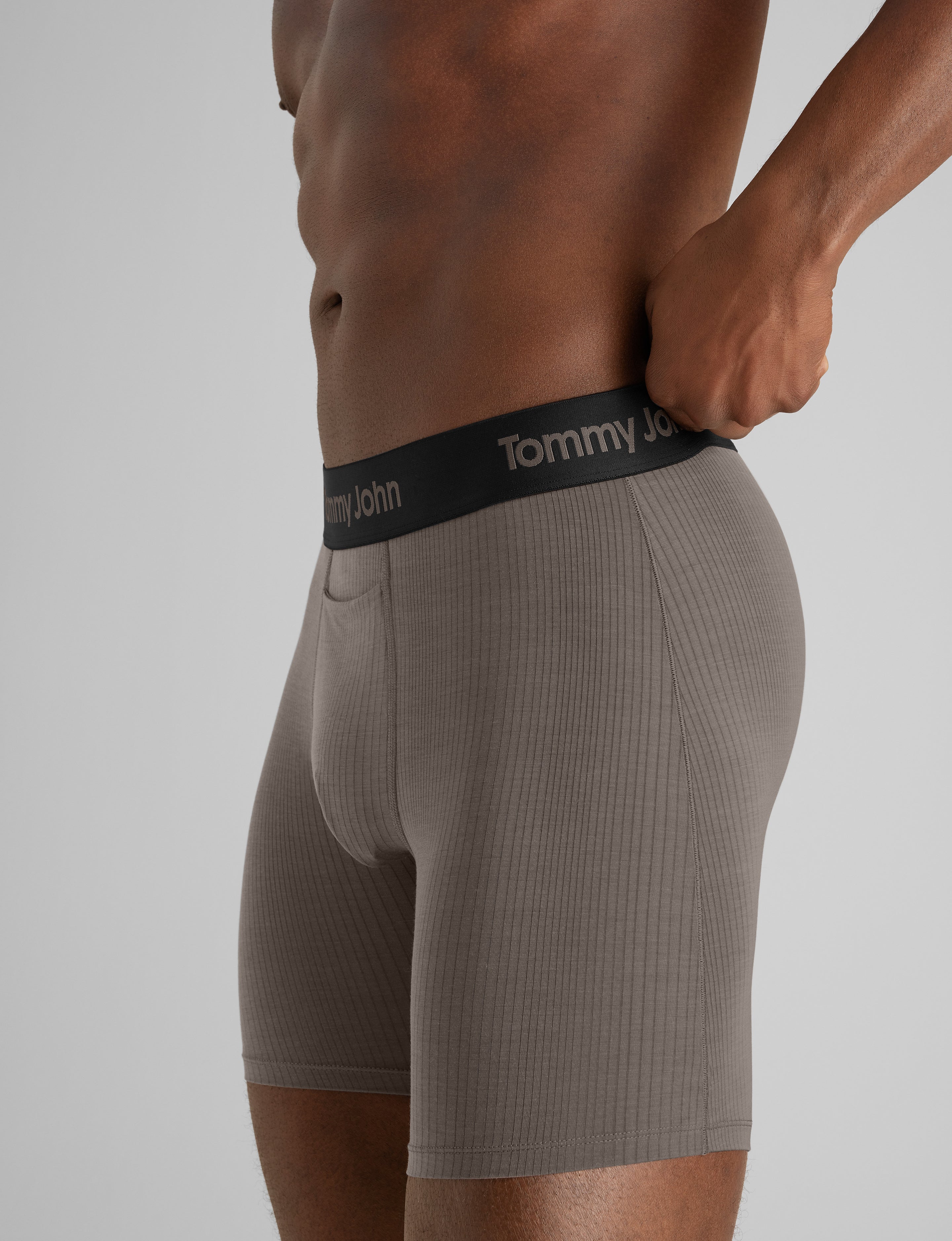Second Skin Luxe Rib Mid-Length Boxer Brief 6"