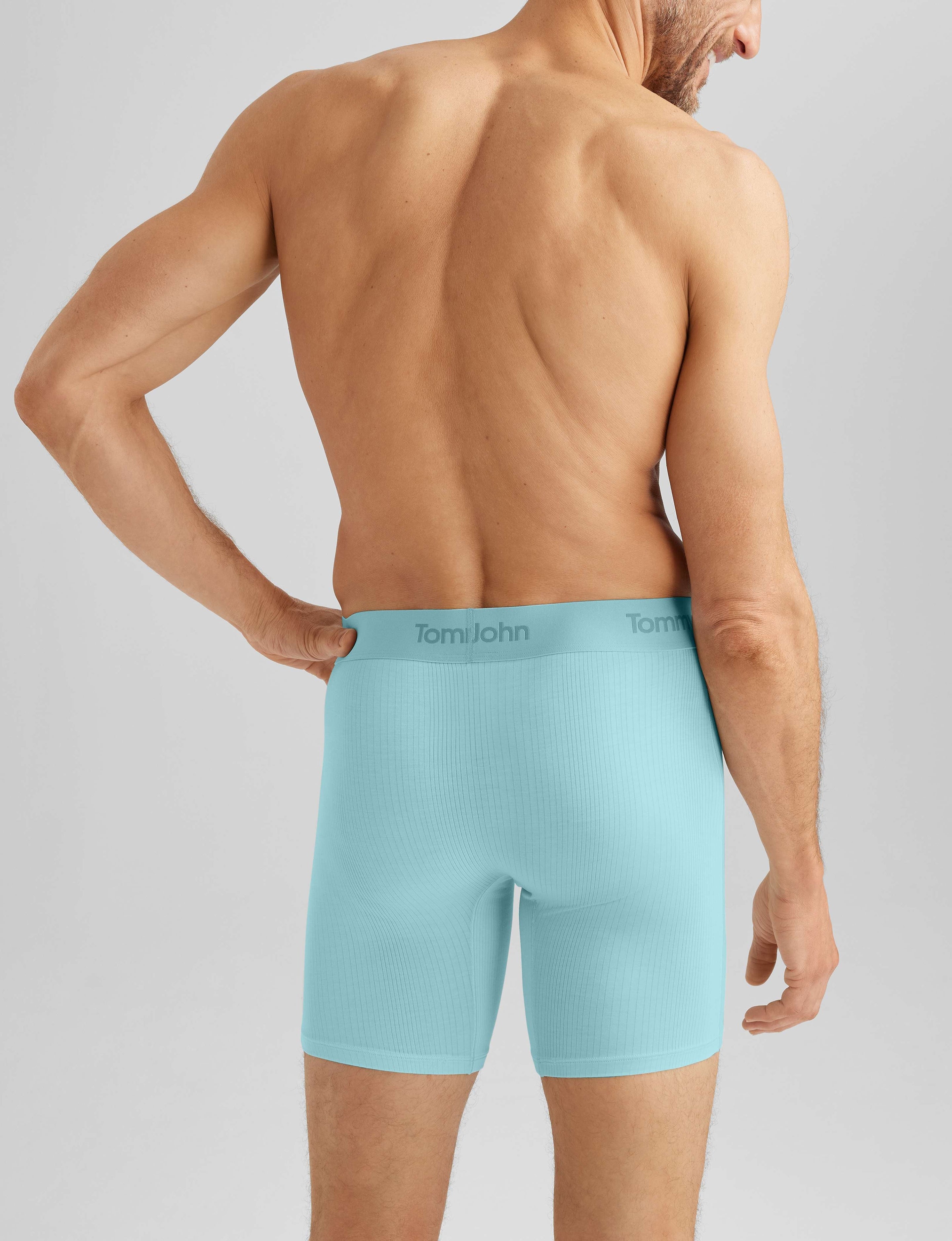 Second Skin Luxe Rib Mid-Length Boxer Brief 6"