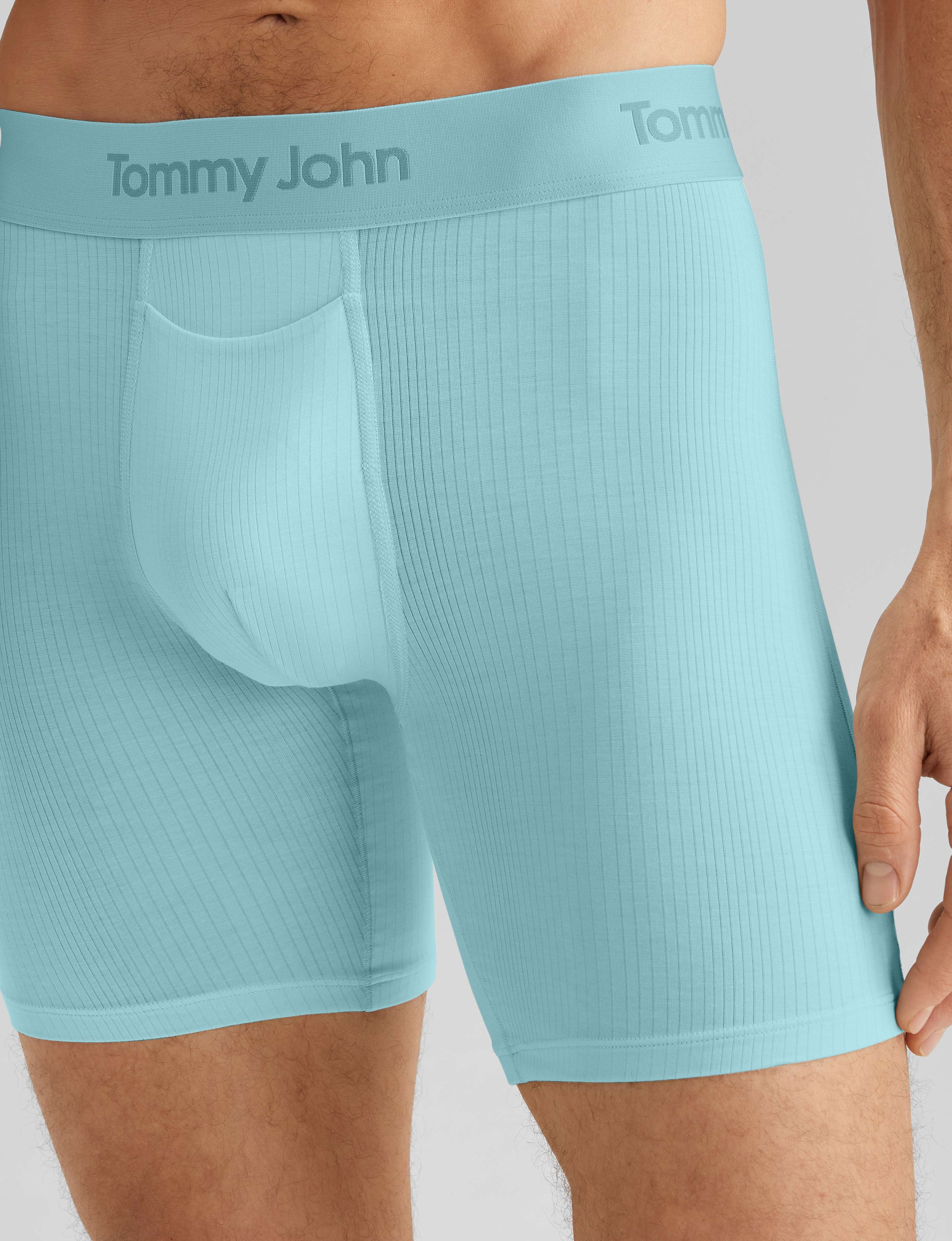 Second Skin Luxe Rib Mid-Length Boxer Brief 6"