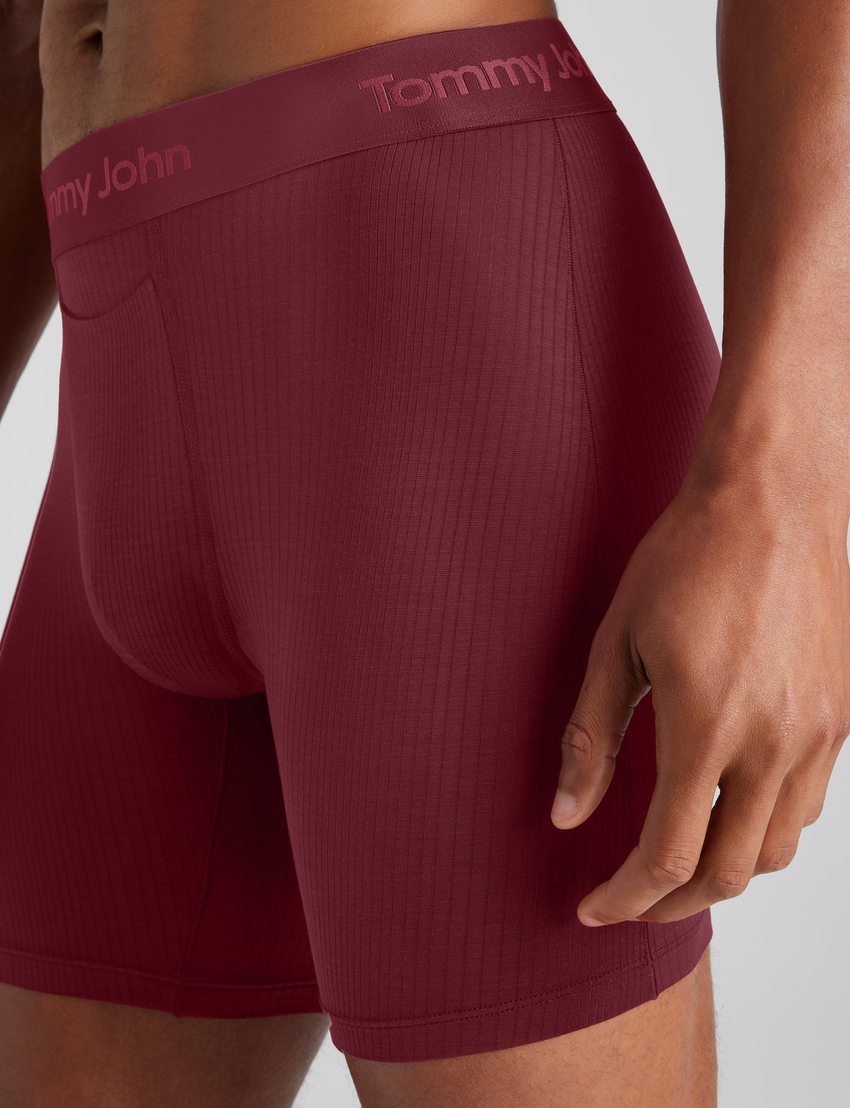 Second Skin Luxe Rib Mid-Length Boxer Brief 6"