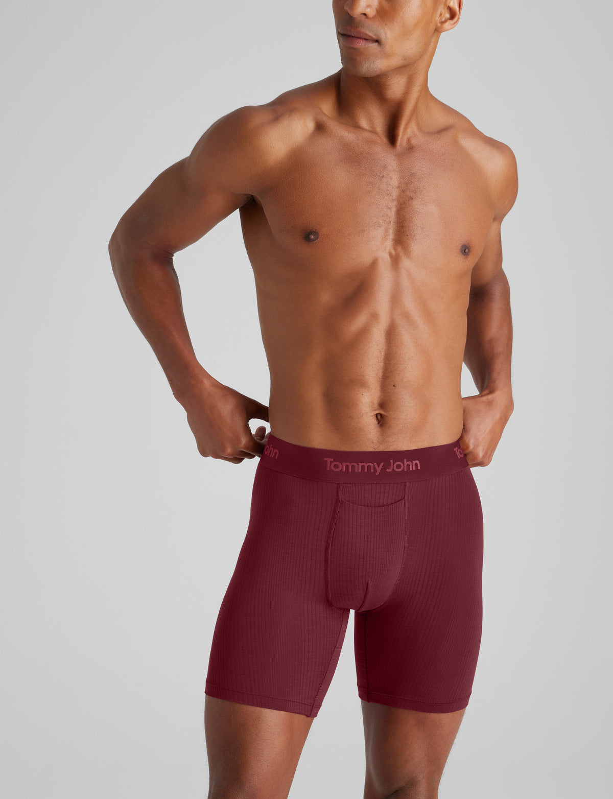 Second Skin Luxe Rib Mid-Length Boxer Brief 6"