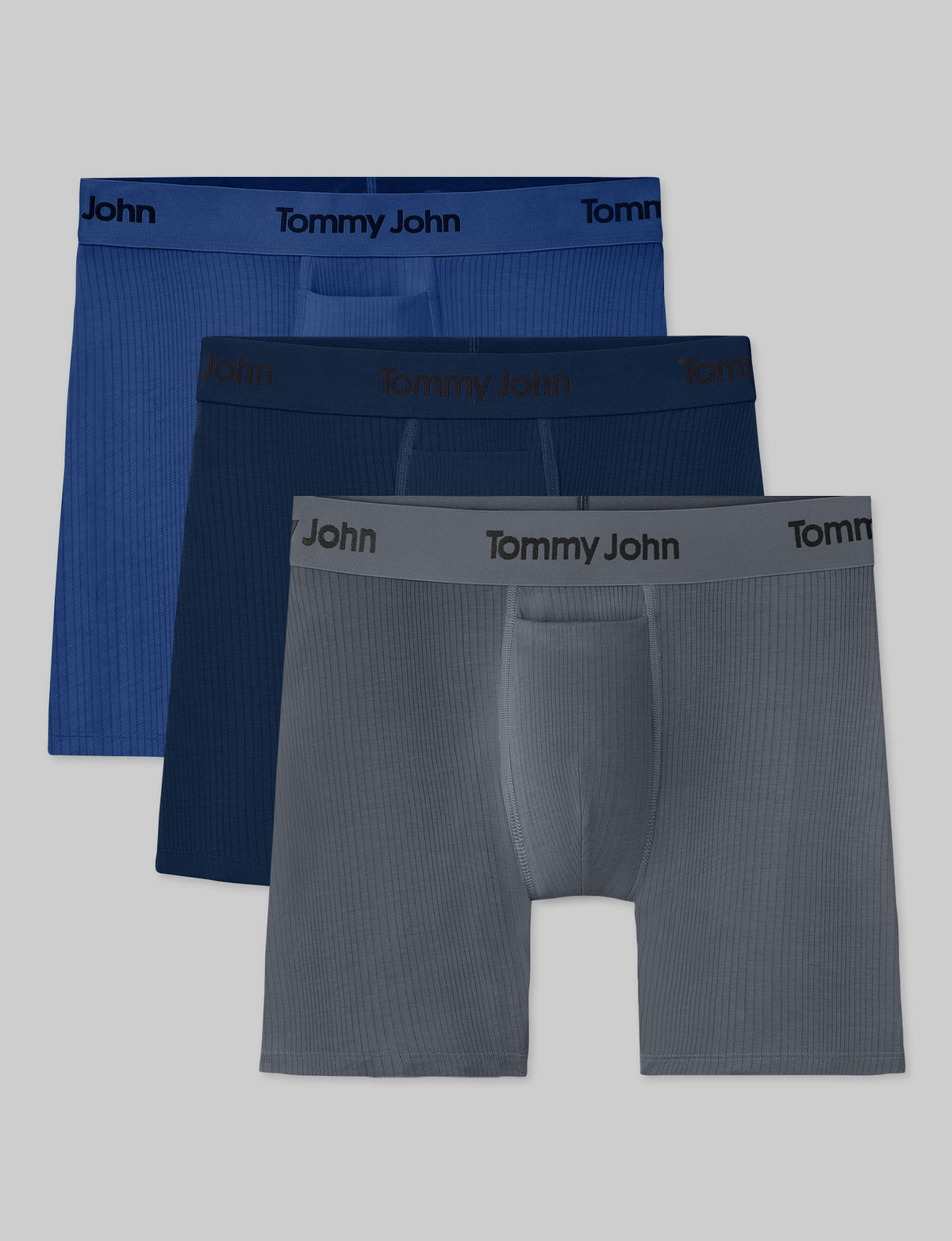 Second Skin Luxe Rib Mid-Length Boxer Brief 6" (3-Pack)