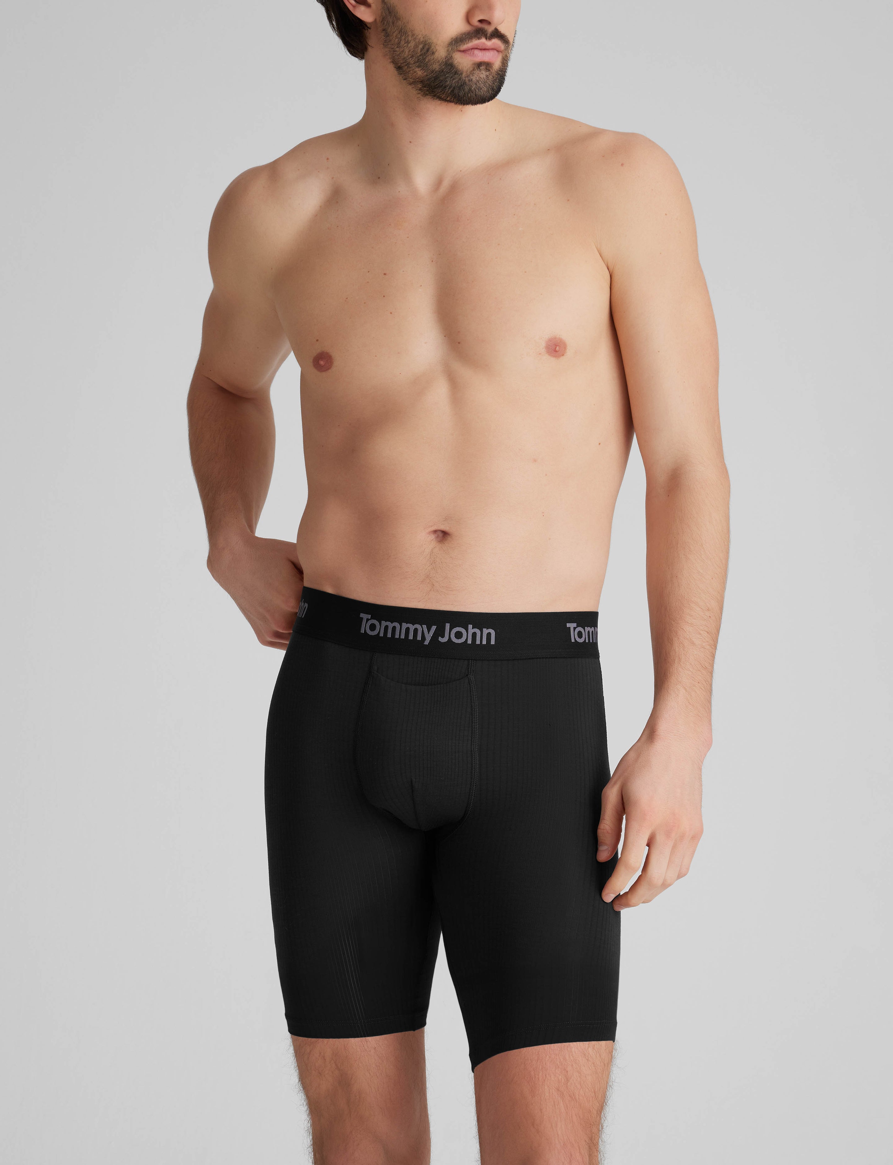 Second Skin Luxe Rib Boxer Brief 8"