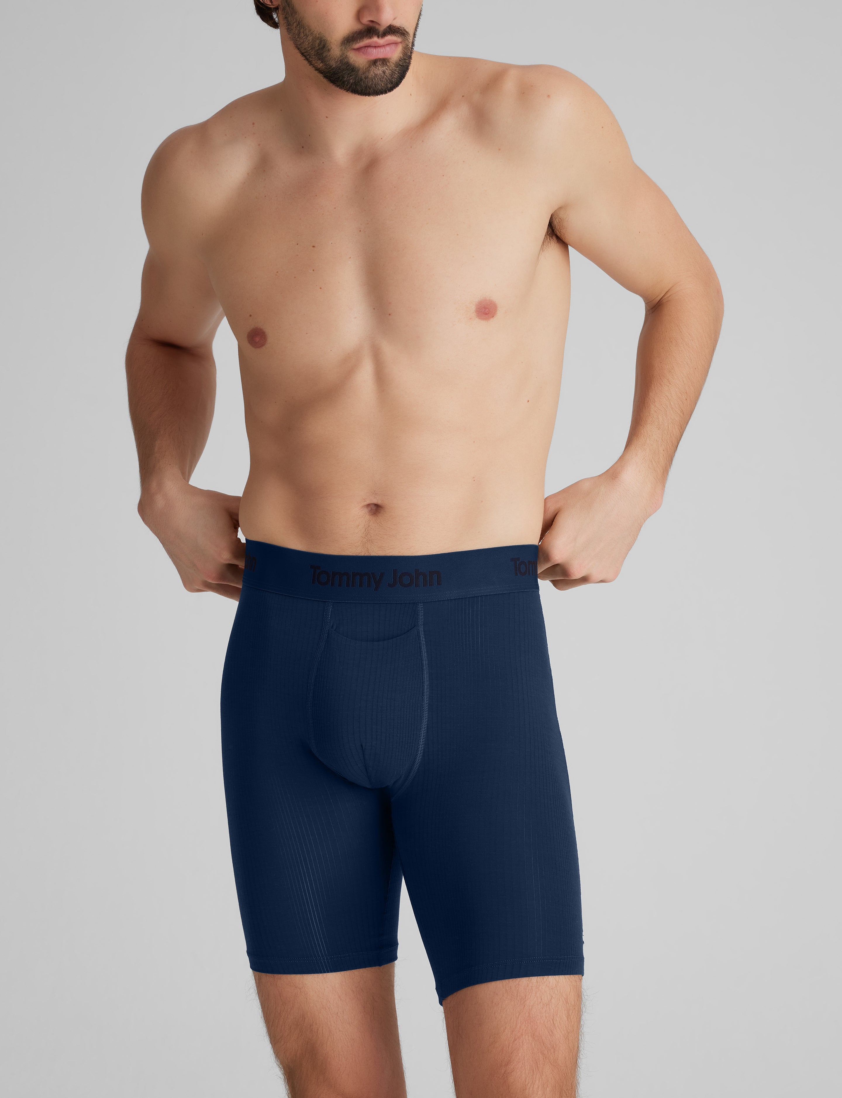 Second Skin Luxe Rib Boxer Brief 8"
