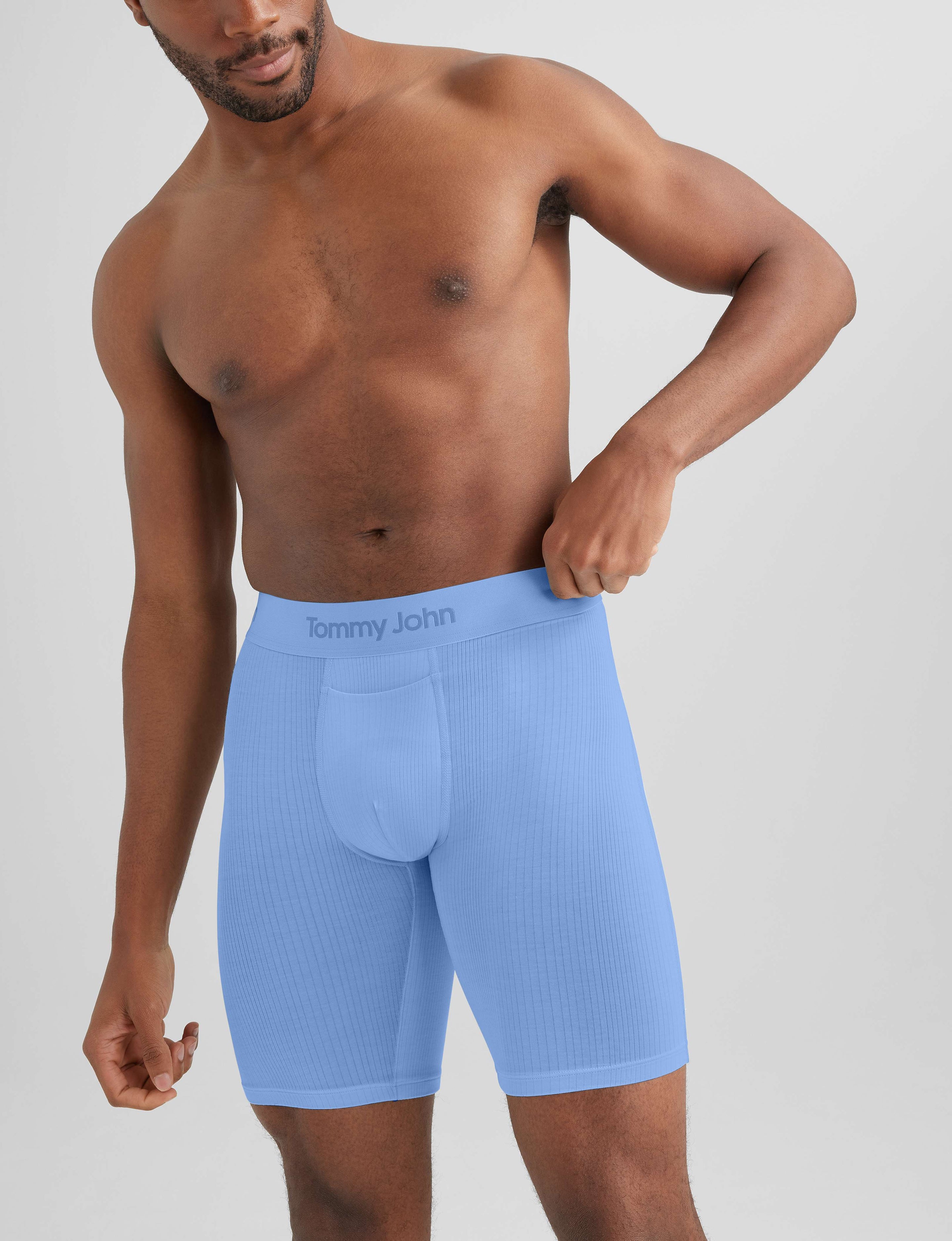 Second Skin Luxe Rib Boxer Brief 8" (3-Pack)