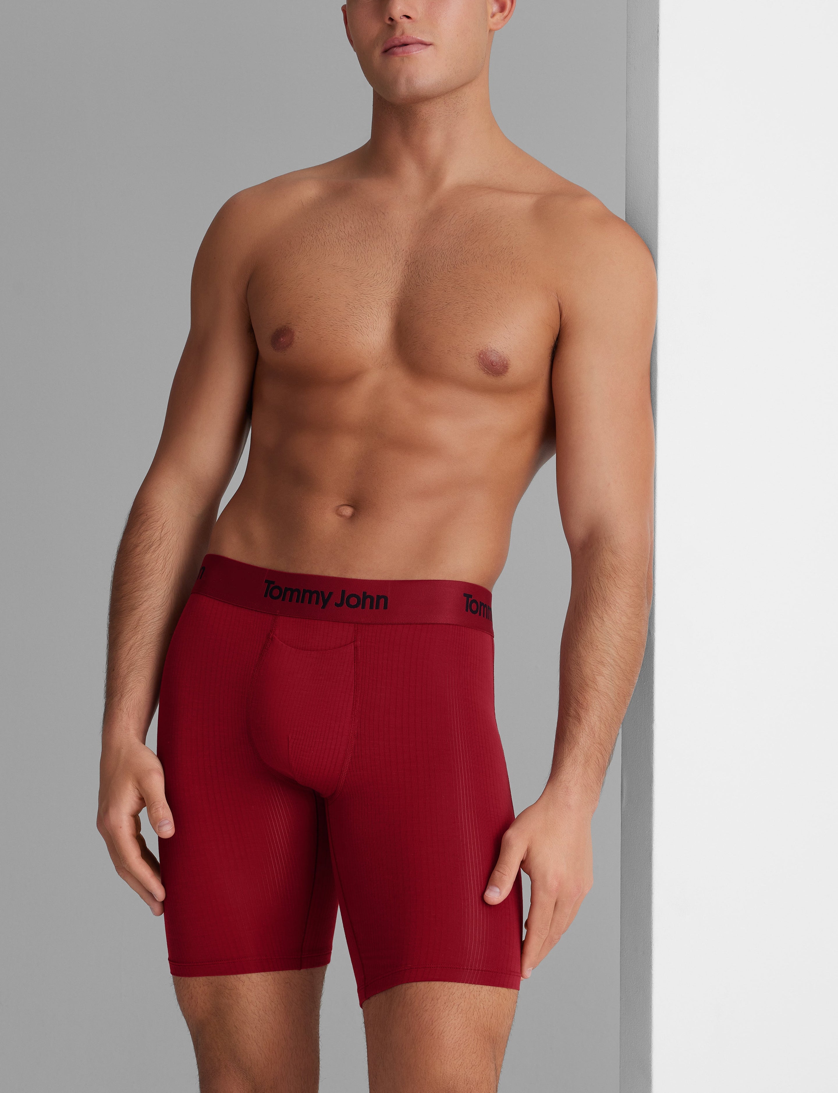 Second Skin Luxe Rib Boxer Brief 8"