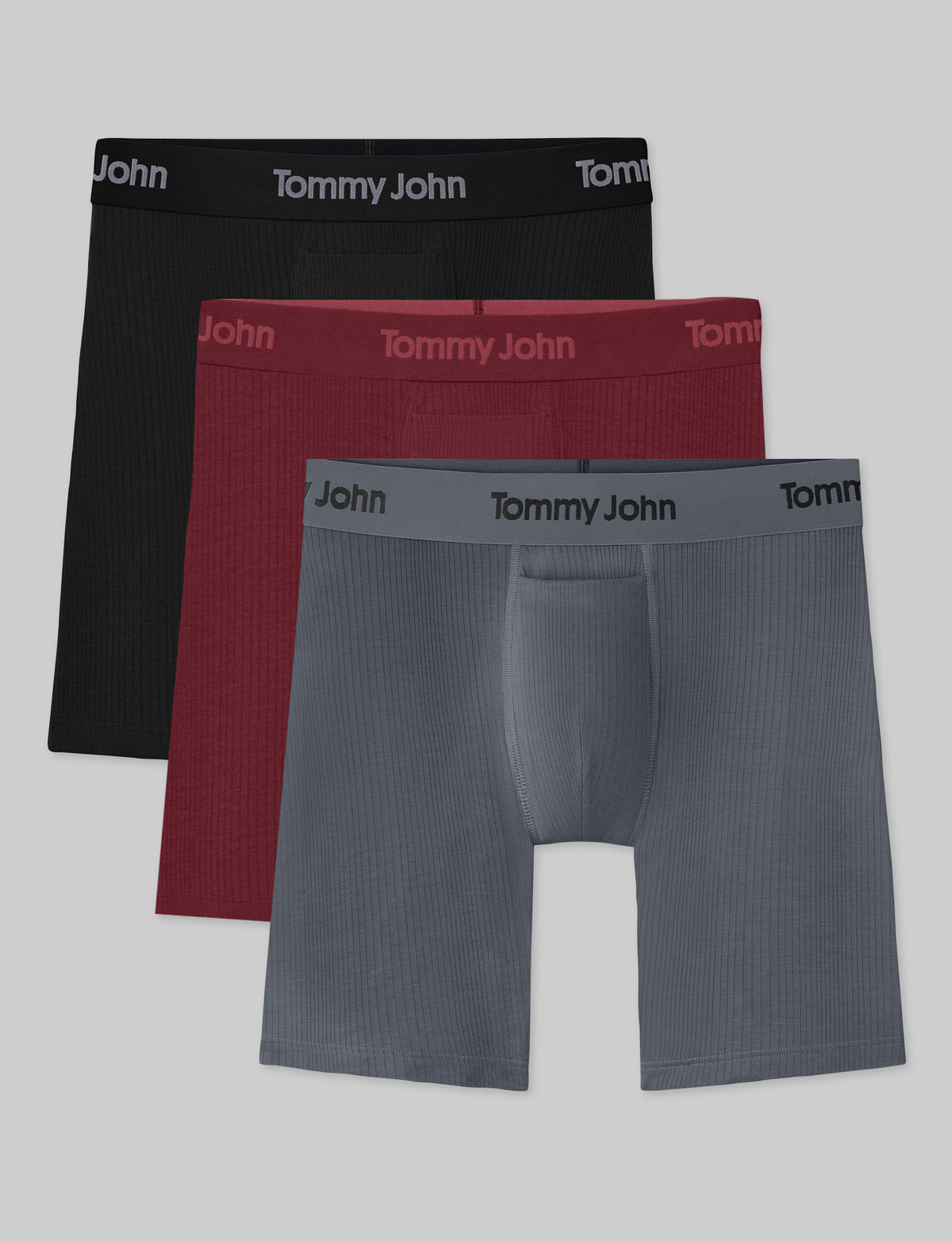 Second Skin Luxe Rib Boxer Brief 8" (3-Pack)