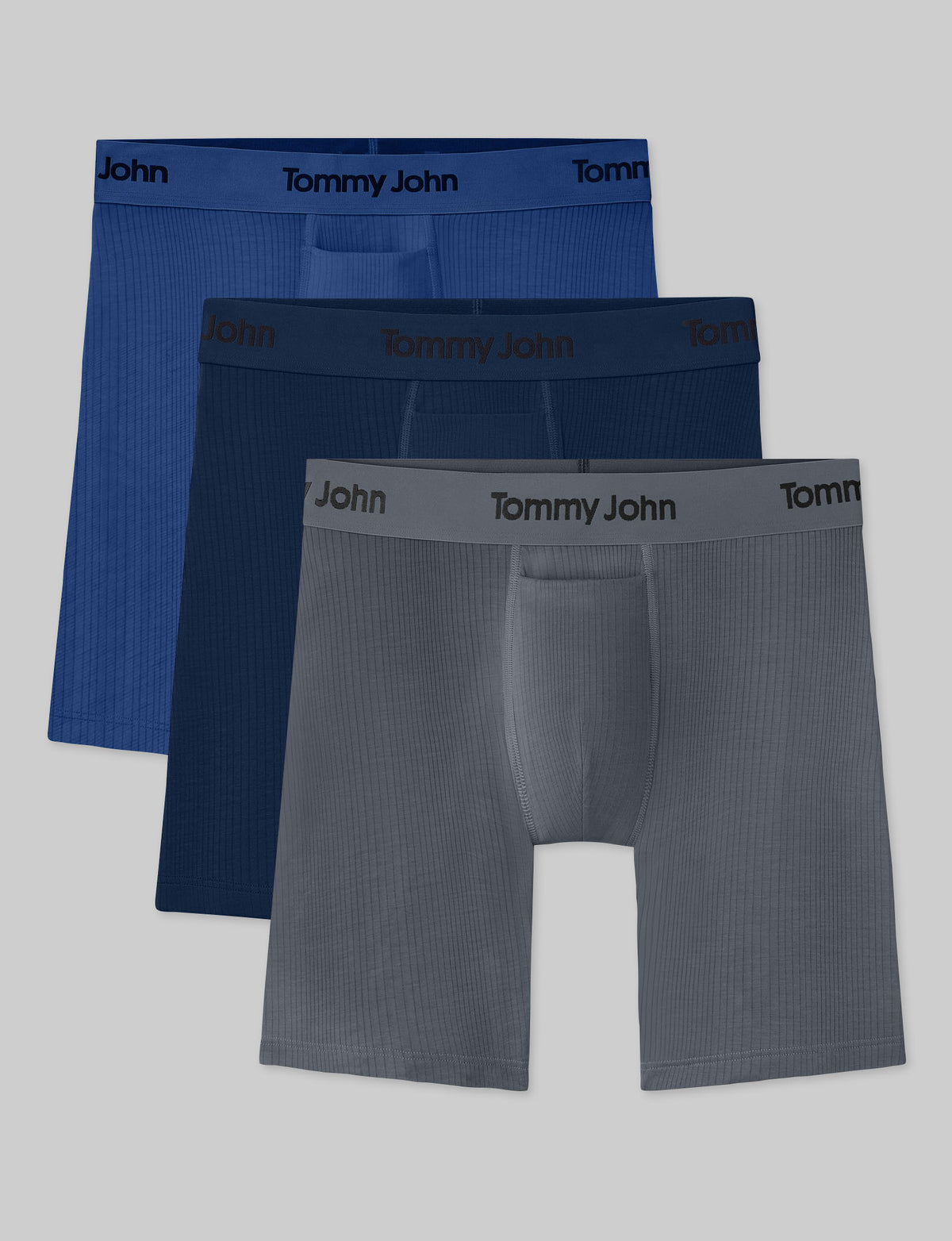 Second Skin Luxe Rib Boxer Brief 8" (3-Pack)