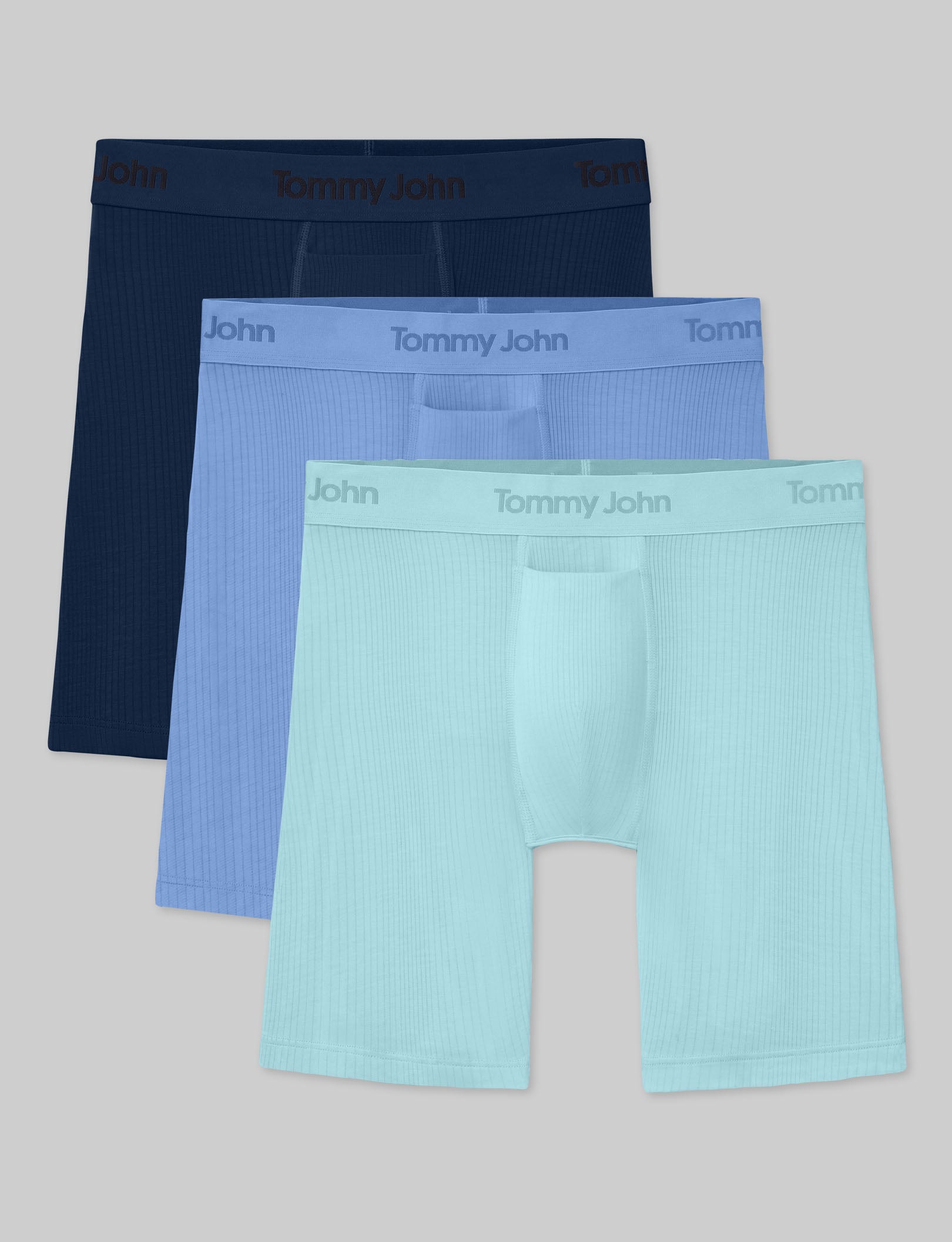 Second Skin Luxe Rib Boxer Brief 8" (3-Pack)