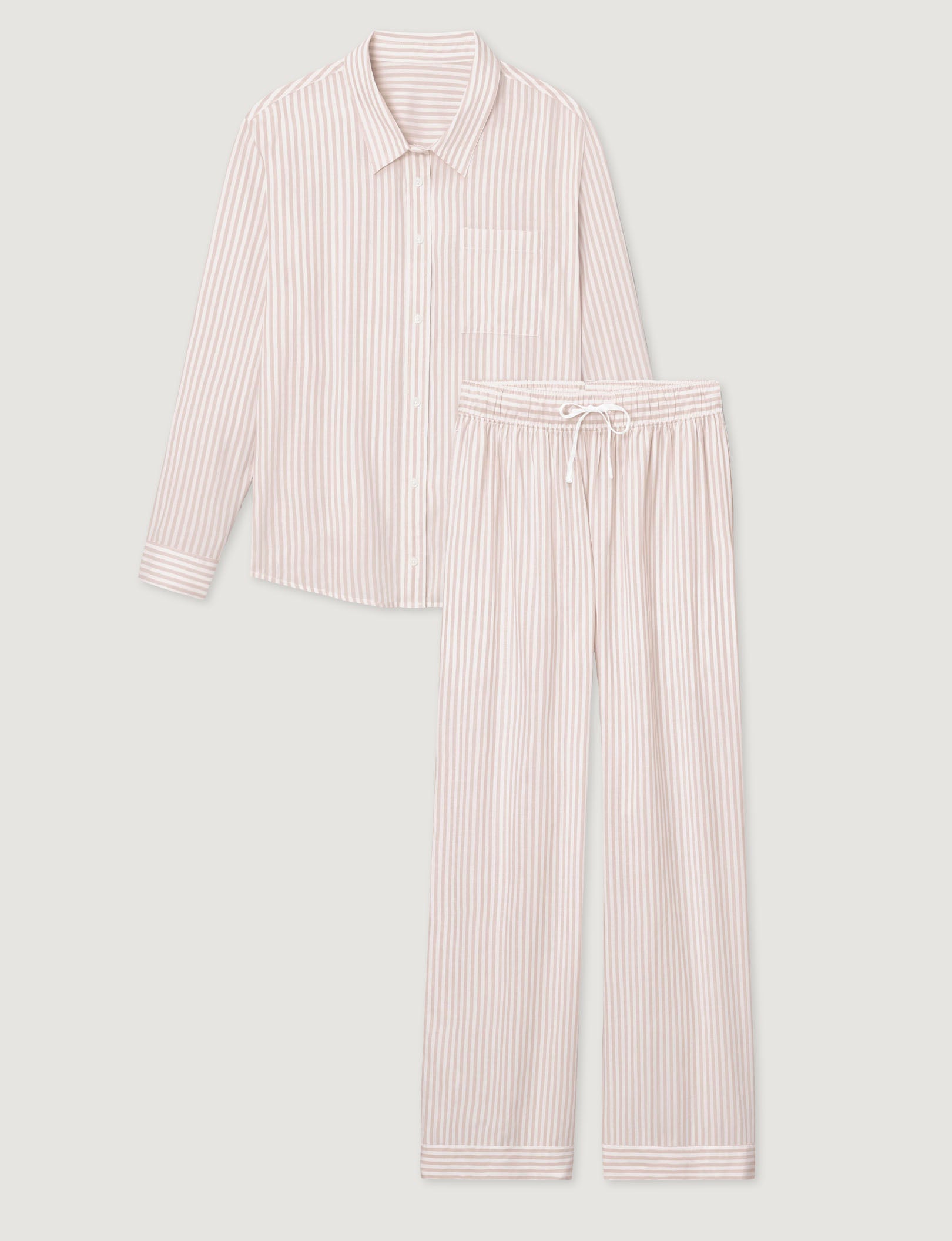 Women's Woven Button Down Shirt & Pant Set