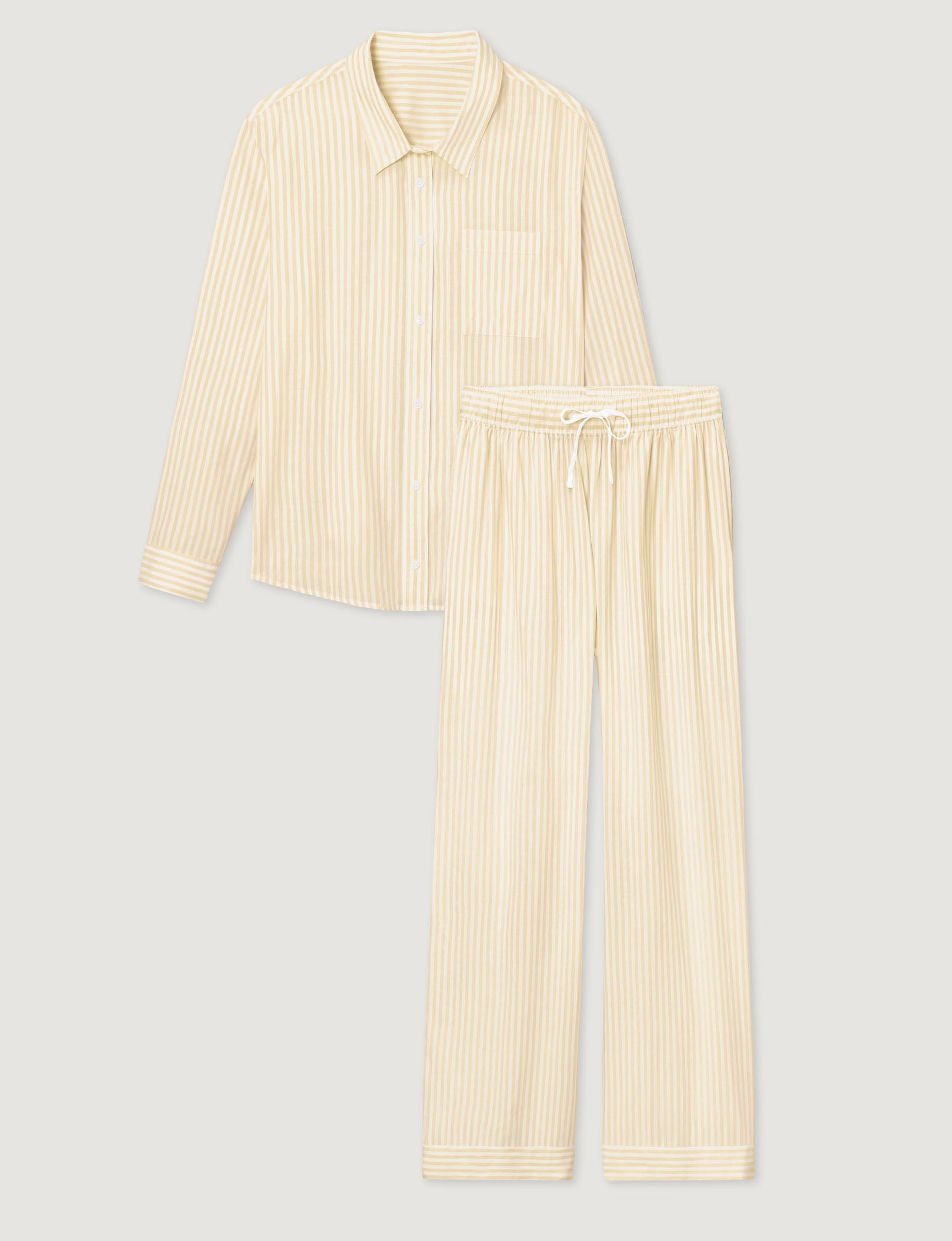 Women's Woven Button Down Shirt & Pant Set
