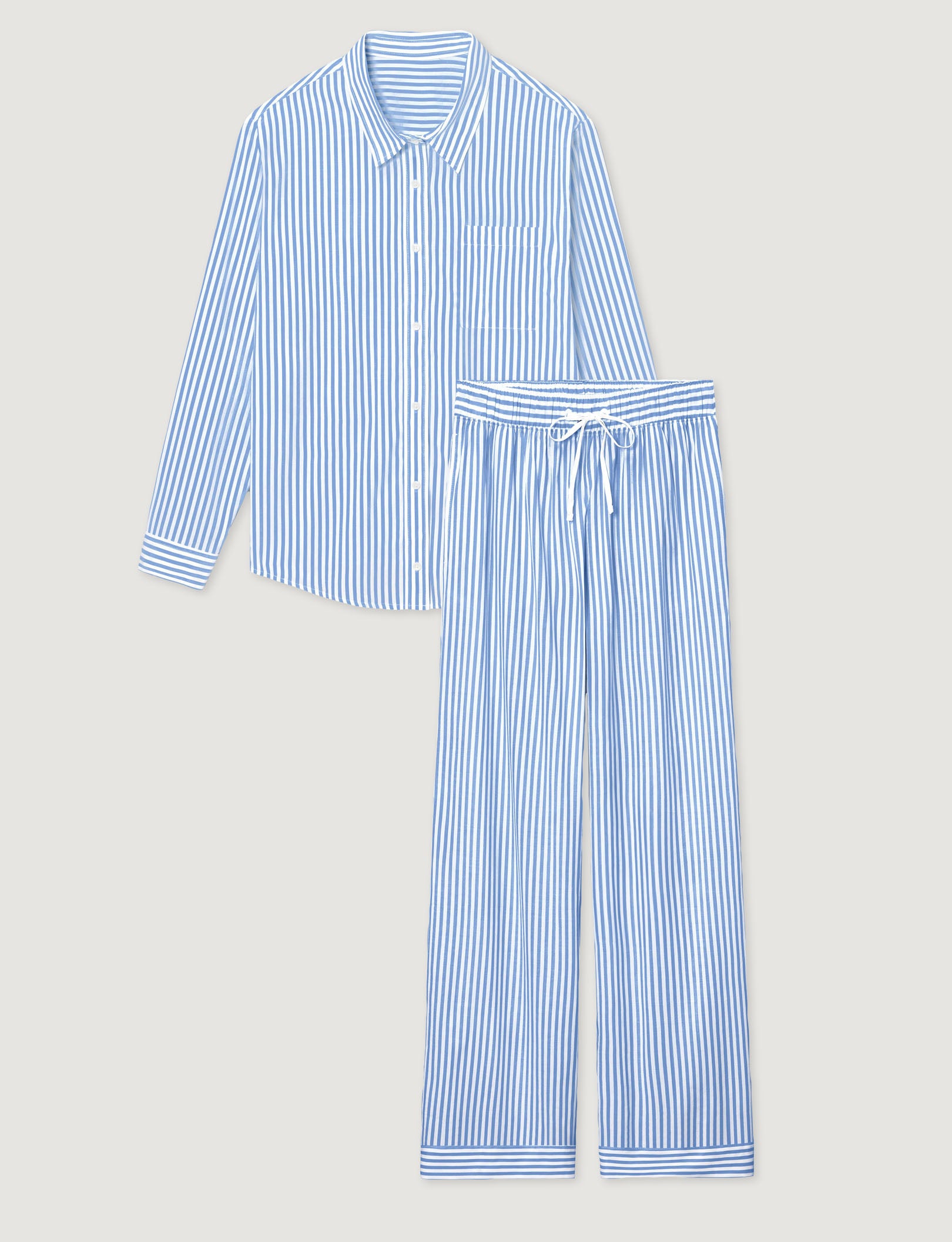 Women's Woven Button Down Shirt & Pant Set