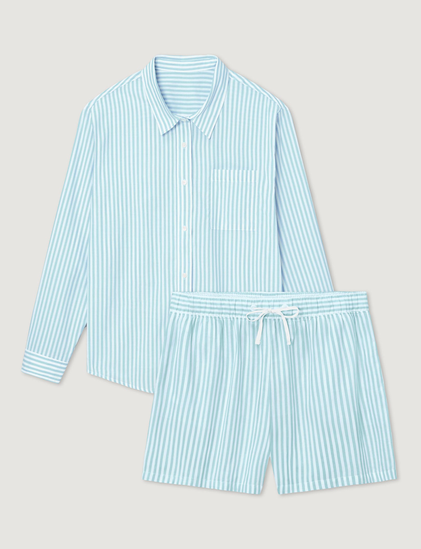 Women's Woven Button Down Shirt & Short Set