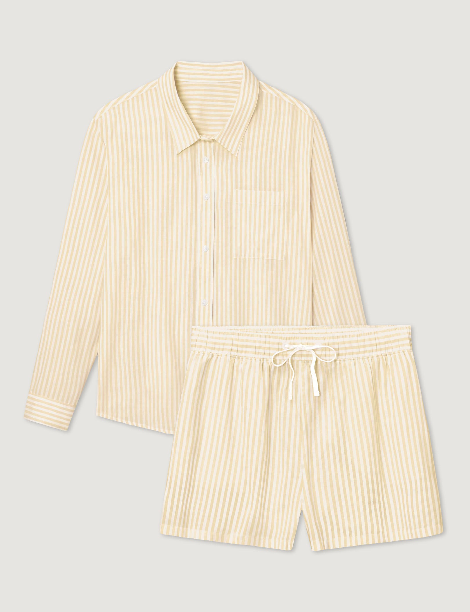Women's Woven Button Down Shirt & Short Set