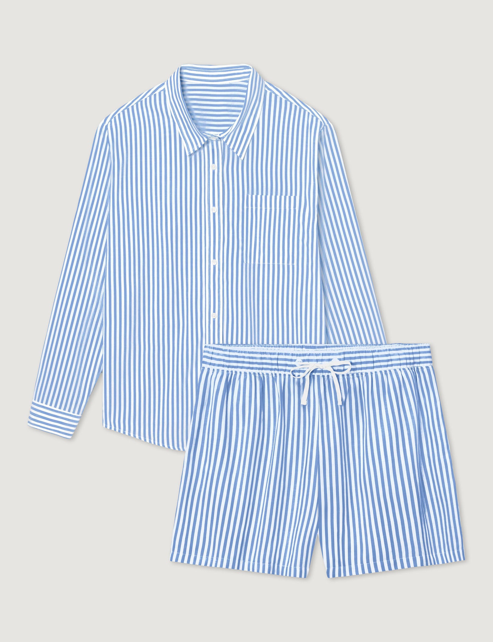 Women's Woven Button Down Shirt & Short Set