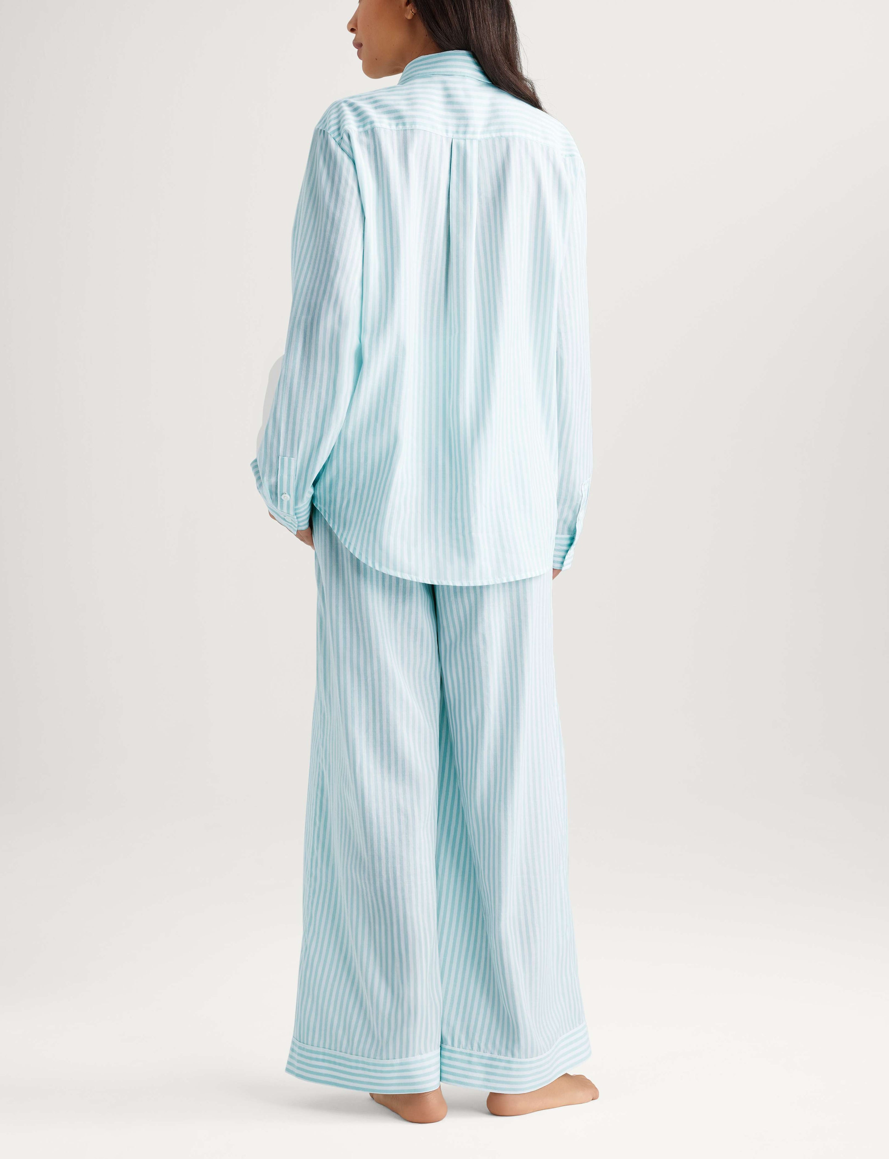 Women's Woven Button Down Shirt & Pant Set