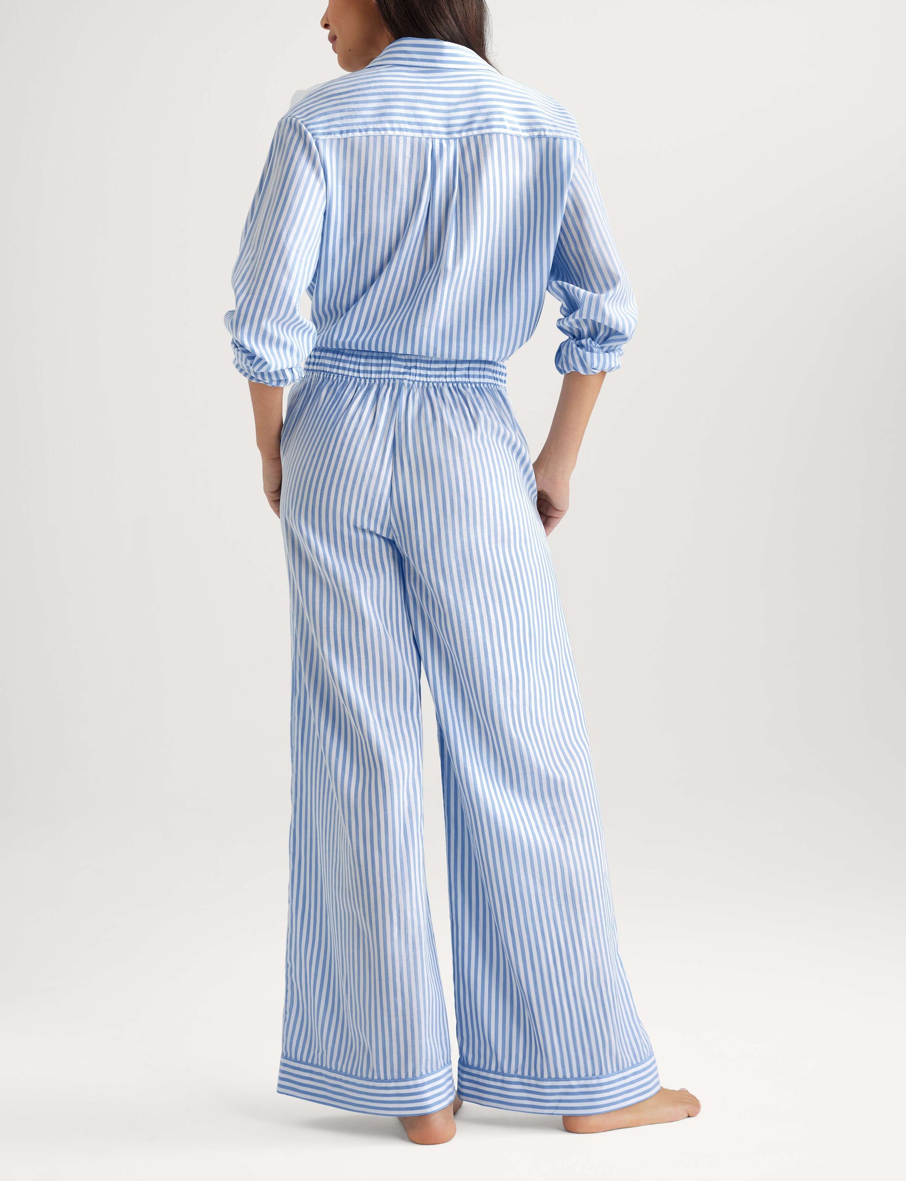 Women's Woven Button Down Shirt & Pant Set