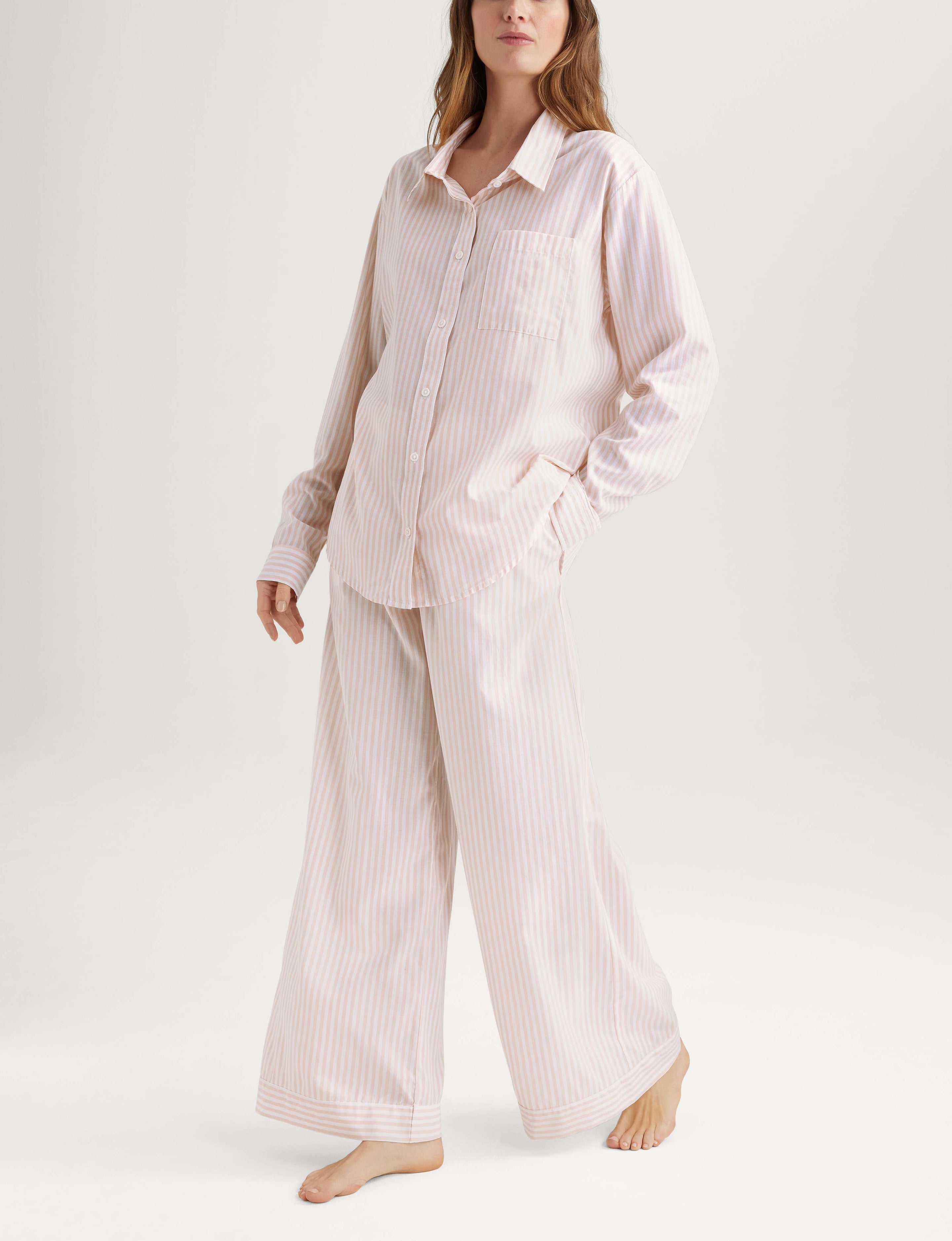 Women's Woven Button Down Shirt & Pant Set