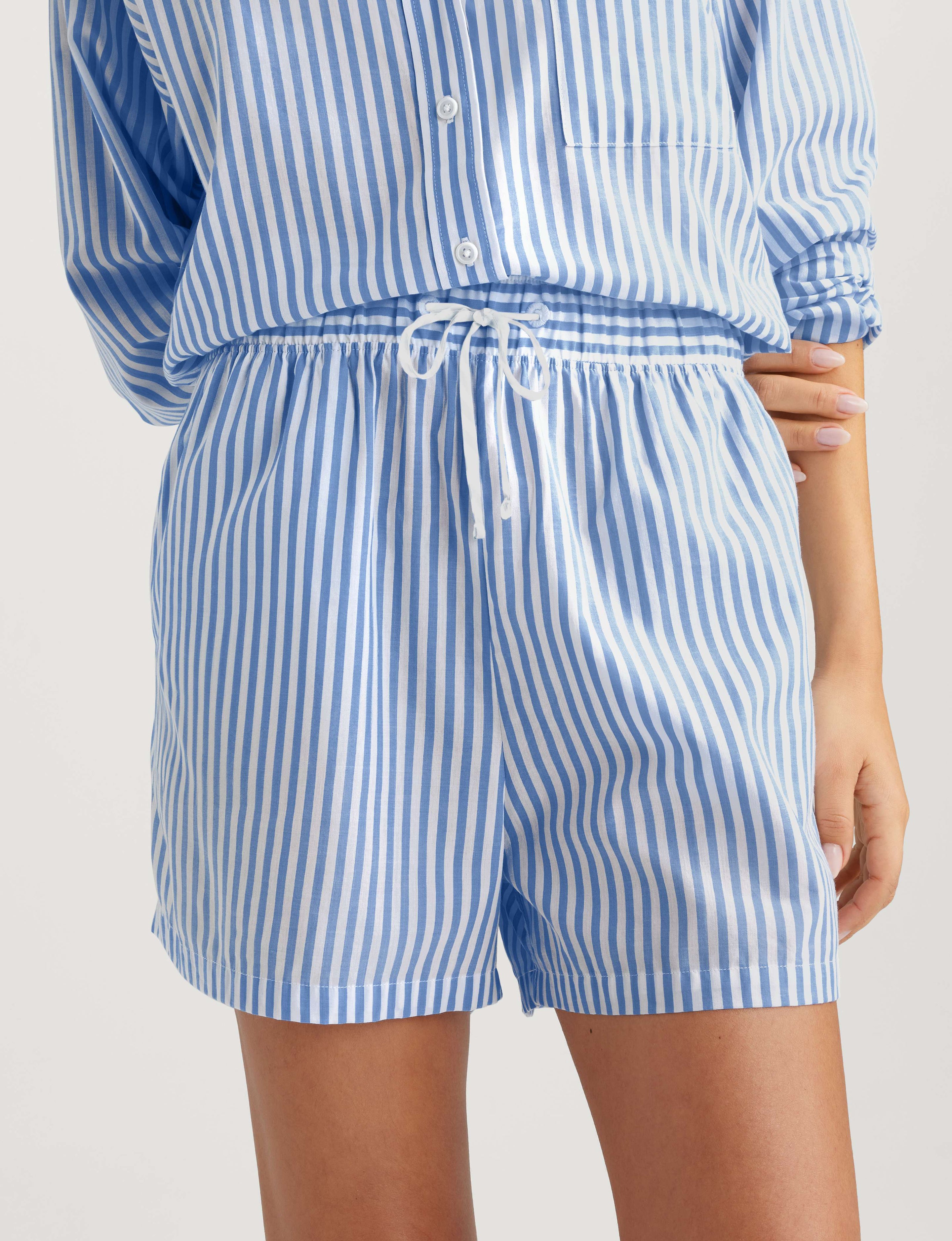 Women's Woven Button Down Shirt & Short Set