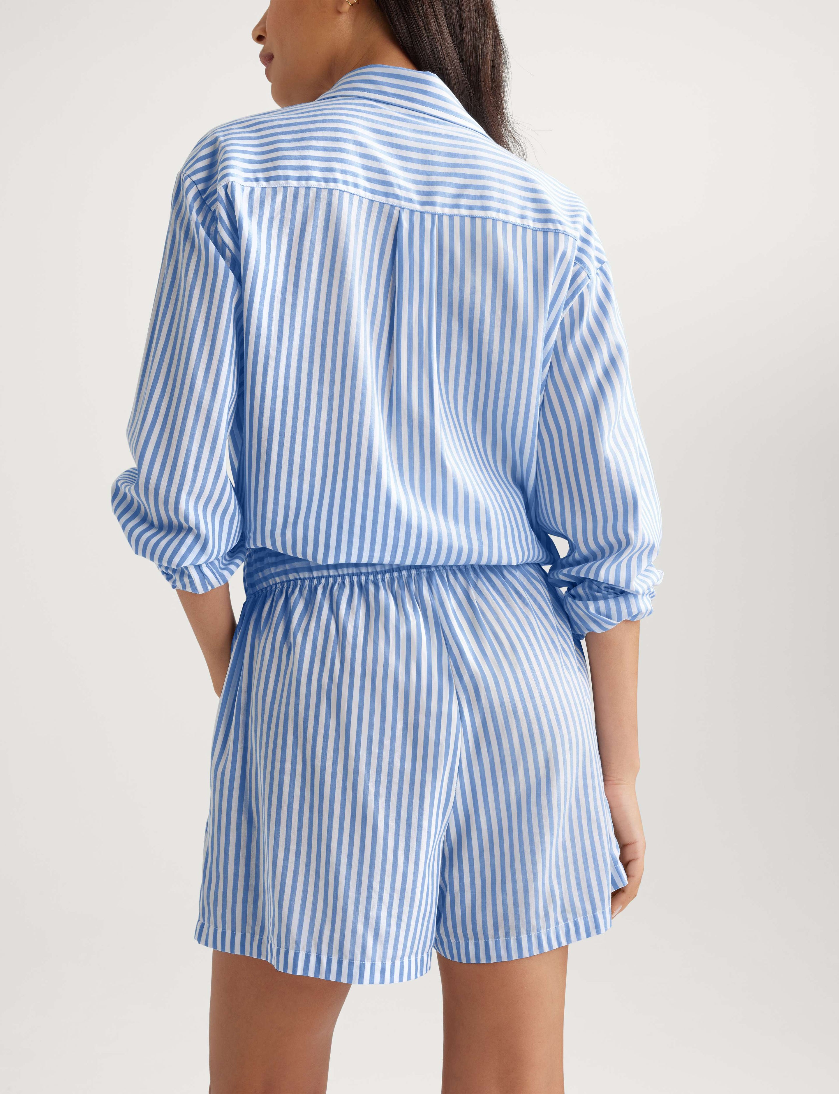 Women's Woven Button Down Shirt & Short Set